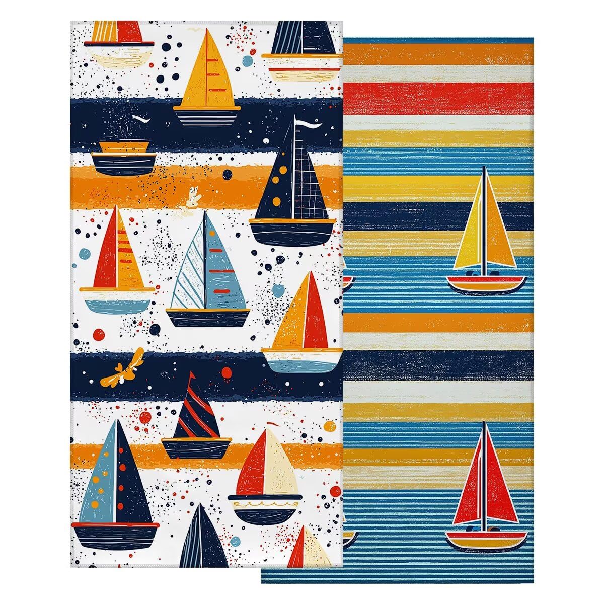 Ręcznik plażowy z mikrofibry, zestaw 2 dużych ręczników kąpielowych 100 x 220 cm, szybkoschnący ręcznik kąpielowy, ręczniki plażowe, sportowe ręczniki z mikrofibry do podróży -4440