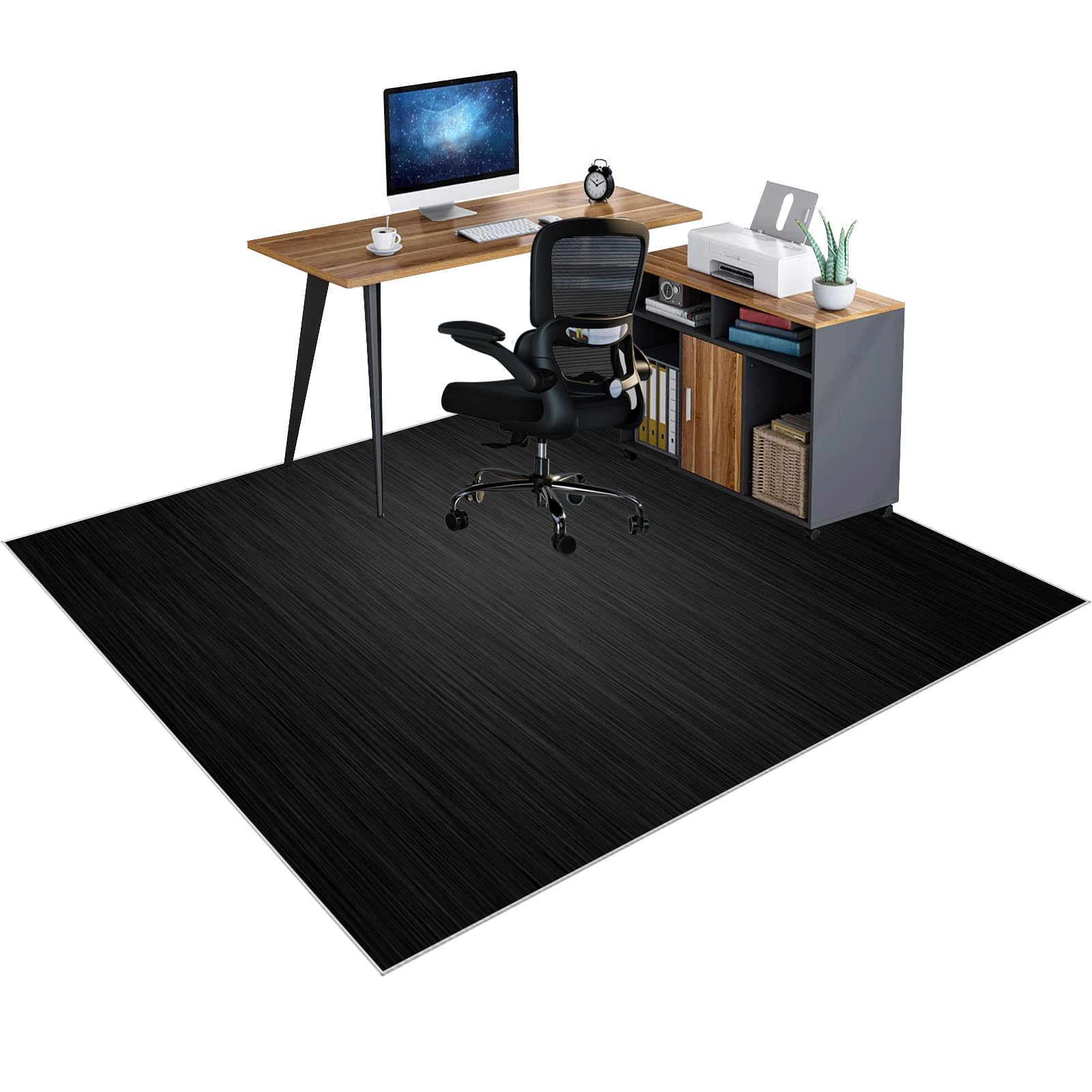 Bodenschutzmatte Bürostuhl, Unterlage Schreibtischstuhl, Bürostuhl Teppich Unterlage, Gaming Stuhl Unterlage, Gaming Bürostuhl Stuhlmatten, Bürostuhlmatte für Hartholzböden 180 x 200 cm