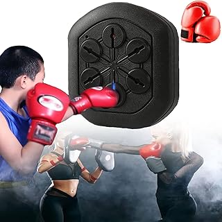 Smart Almofadas Boxe Música, Equipamento Boxe Música Eletrônica,Saco Pancadas Treinamento Boxe, Máquina Treino Alvo Boxe Inteligente, Luvas Boxe+Com Luz Led Música, Gift Selection