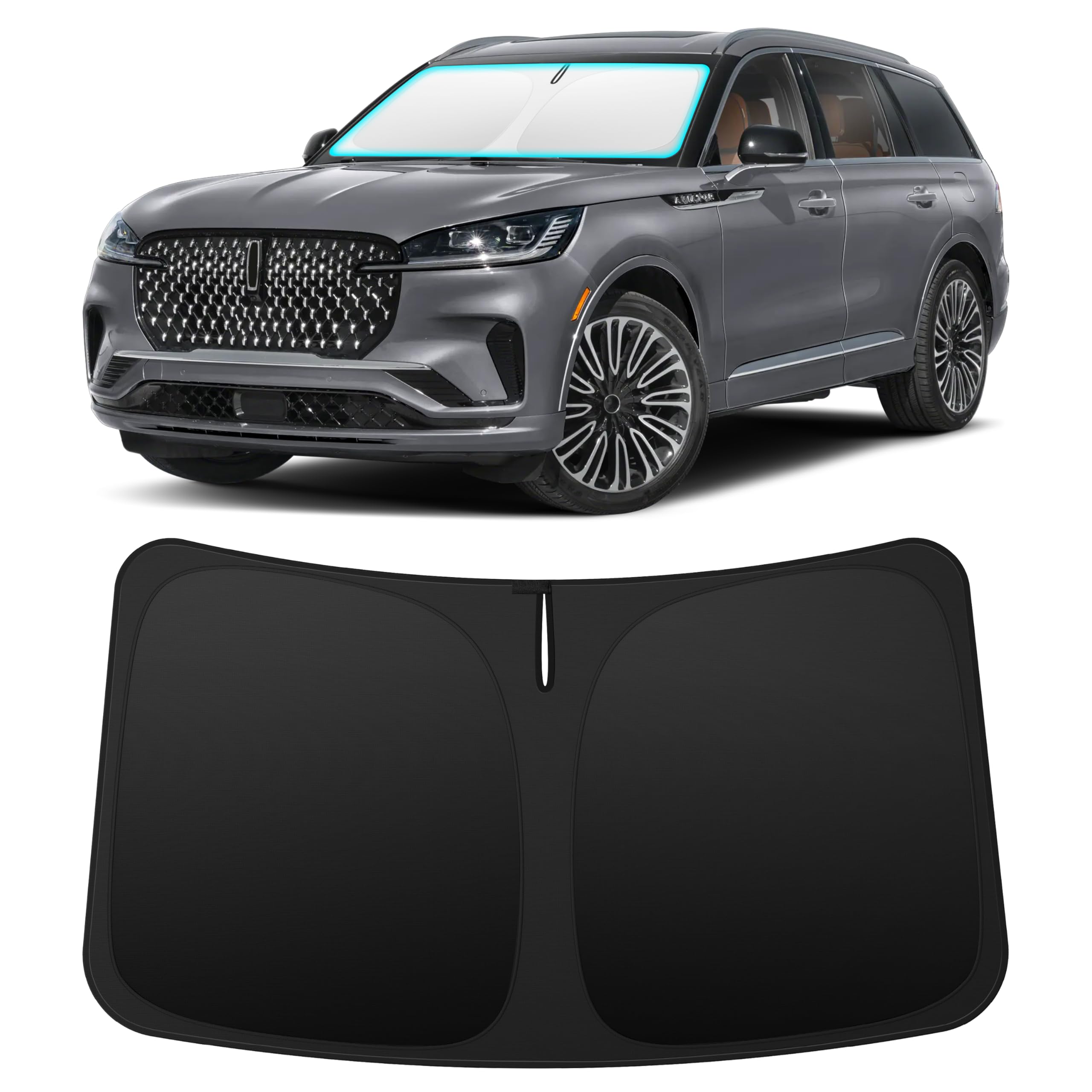 INSAUTO Custom Fit Windshield Sun Shade for Lincoln Aviator 2020-2027