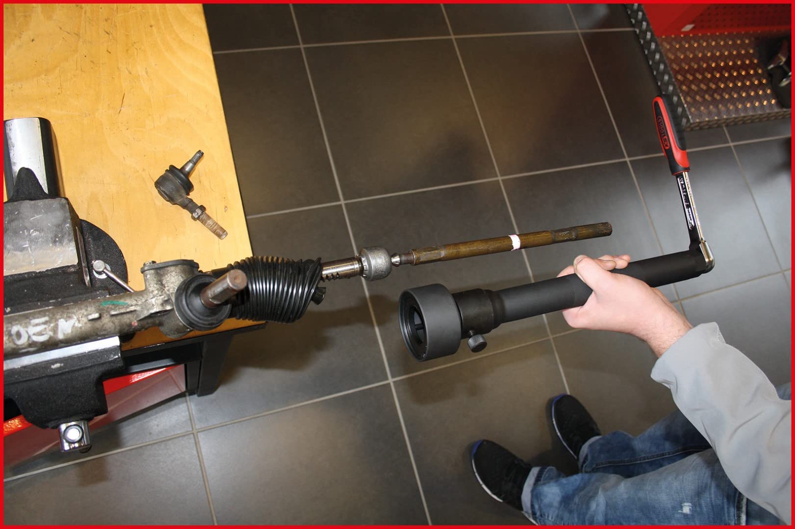 KS Tools 150.1125 Bussola speciale per tiranti sterzo/snodi assiali, 4 pz