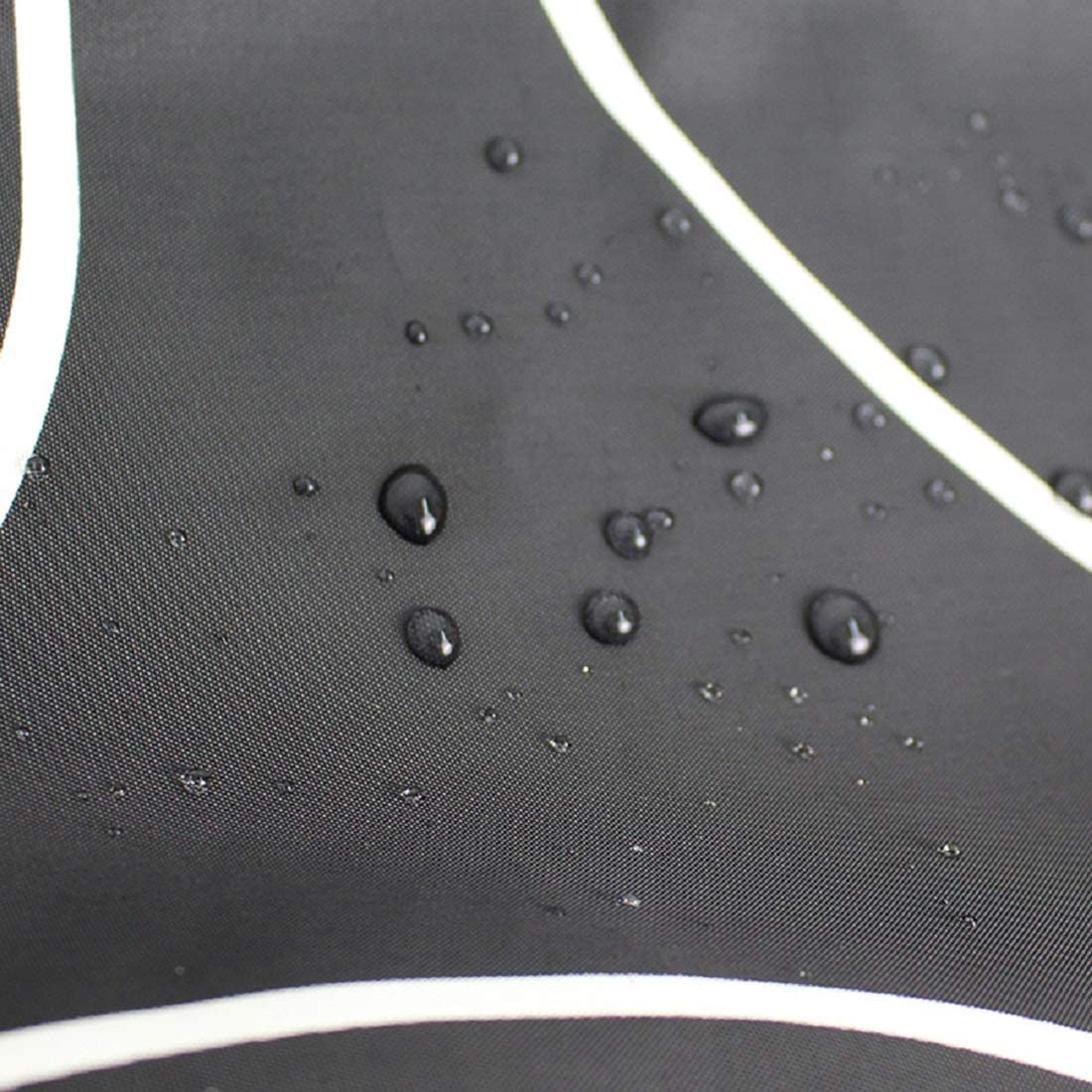 Tennove Shower Curtain 280 x 200cm Mildew Resistant Geometric Thick Polyester Fabric Black Bathroom Shower Curtain Waterproof Washable Bath Curtain with Hooks - Image 3