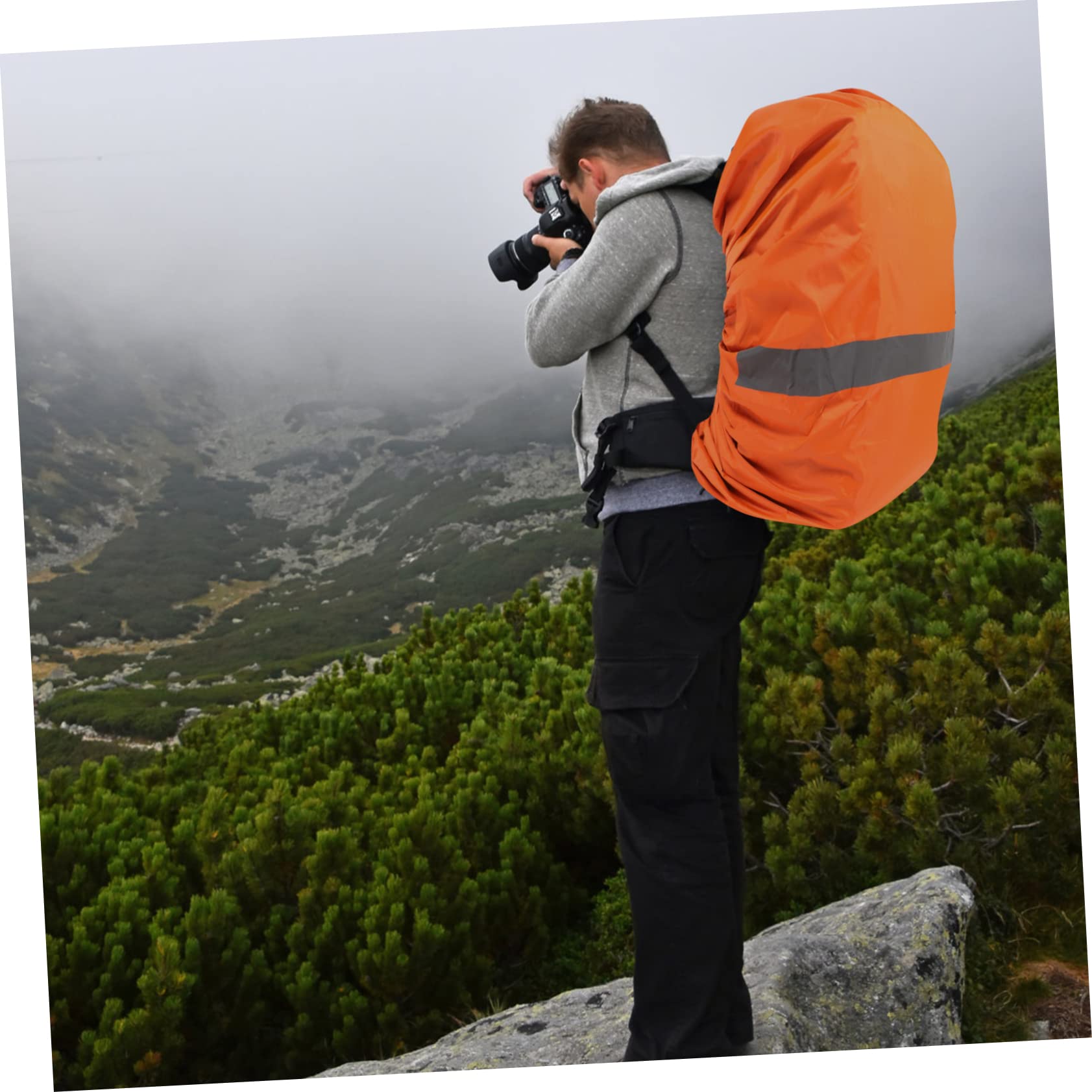 Yardwe Outdoor Hiking Backpack Rain Cover Waterproof High Visibility Reflective Strip and Elastic Fit for Rainproof