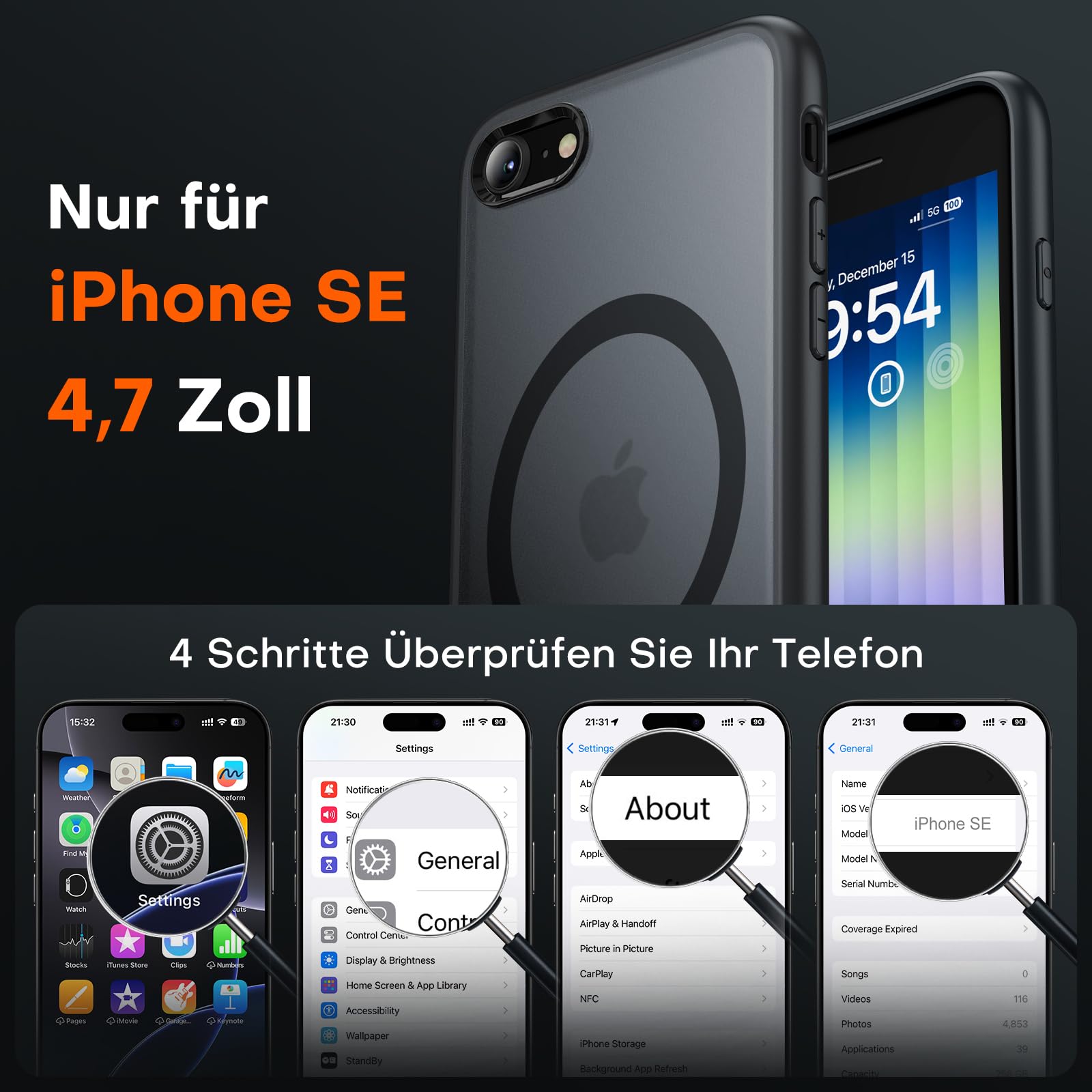 XTCASE Hülle Für IPhone 8 / SE 2020/2022 – Matt, MagSafe-kompatibel & Kratzfest