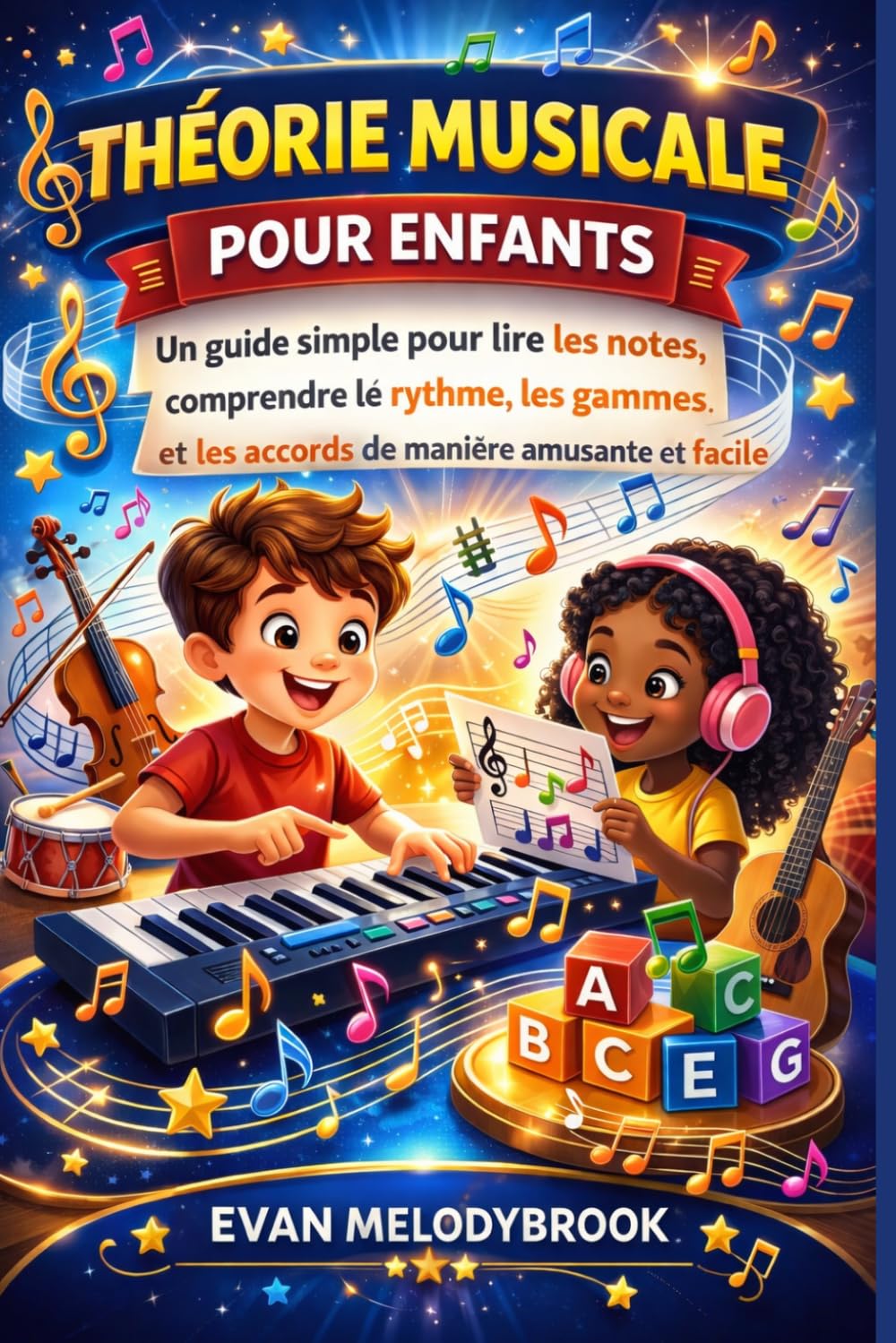 THÉORIE MUSICALE POUR ENFANTS: Un guide simple pour lire les notes, comprendre le rythme, les gammes et les accords de manière amusante et facile