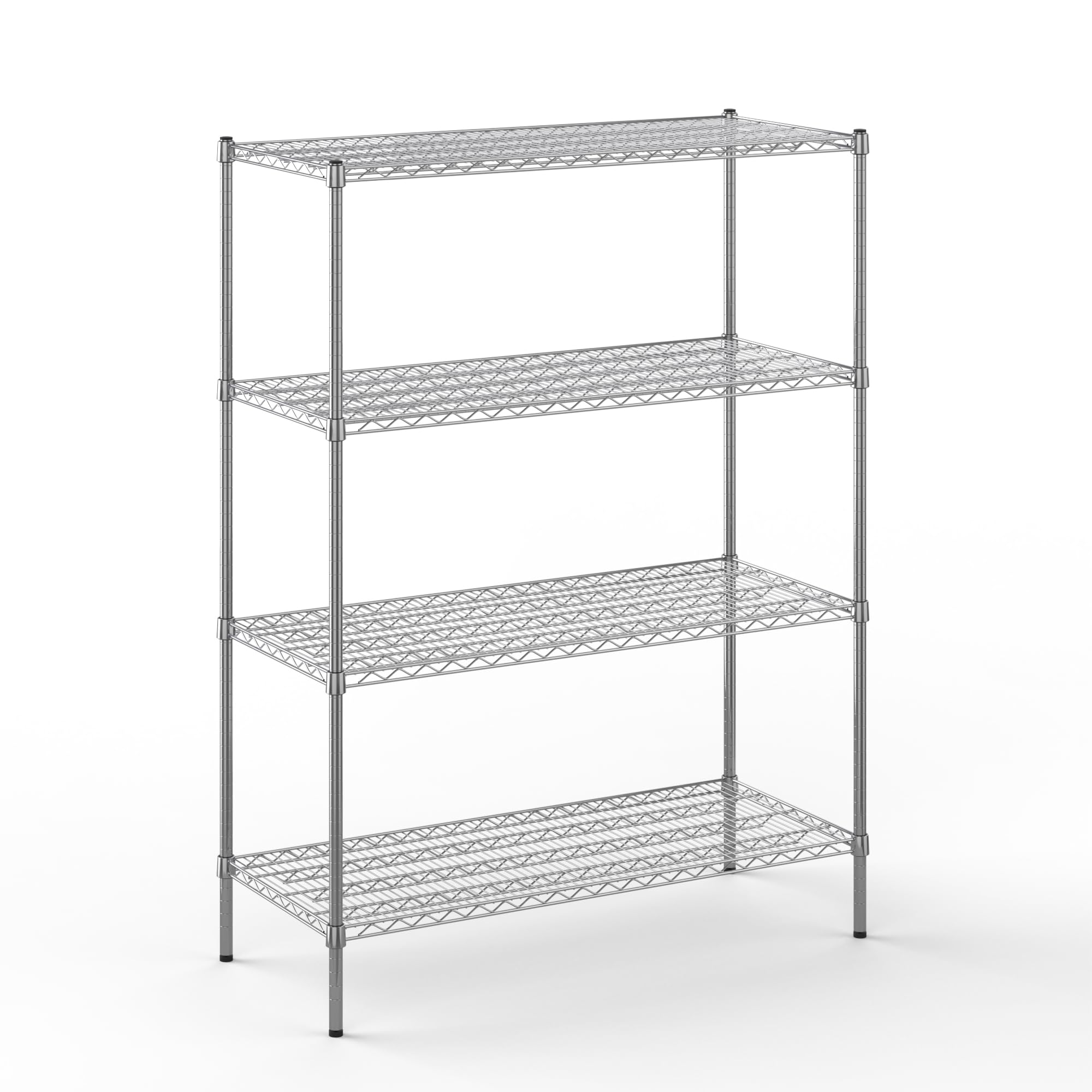 21" Deep x 48" Wide x 64" Height Wire Shelving Kit | 4-Tier | NSF Commercial Storage Rack Unit