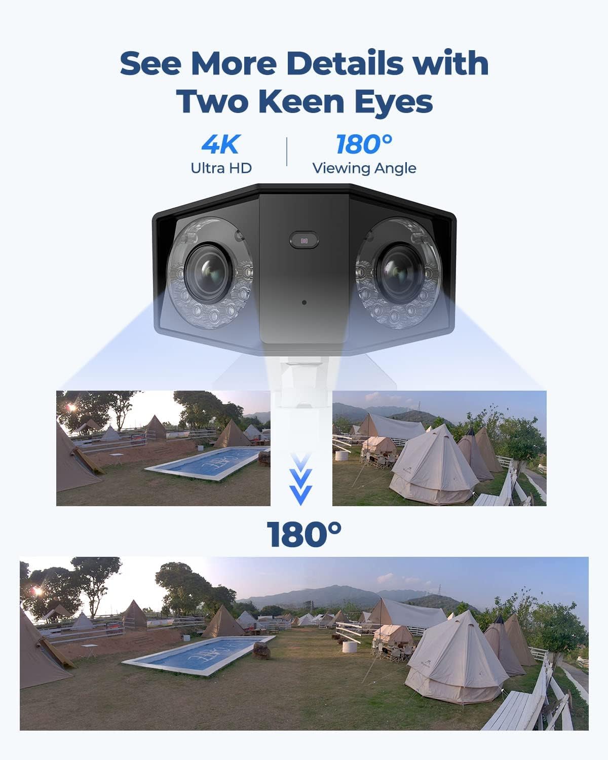 Reolink Duo 2 PoE 8MP 防犯カメラ 本体 REOLINK Duo 2 PoE 4K Dual-Lens PoE Security Camera in 180 Degree