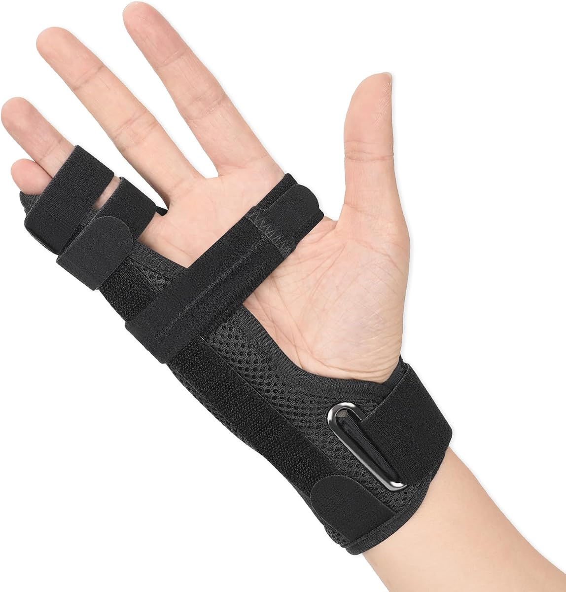 Pinky Finger Splint for Broken Trigger Finger Arthritis Pain Relief, M | 4th or 5th Ring Fingers Splint for Boxer Fractures, Metacarpal Support Hand Brace,Broken Ring Cast, Fits Left or Right Hand