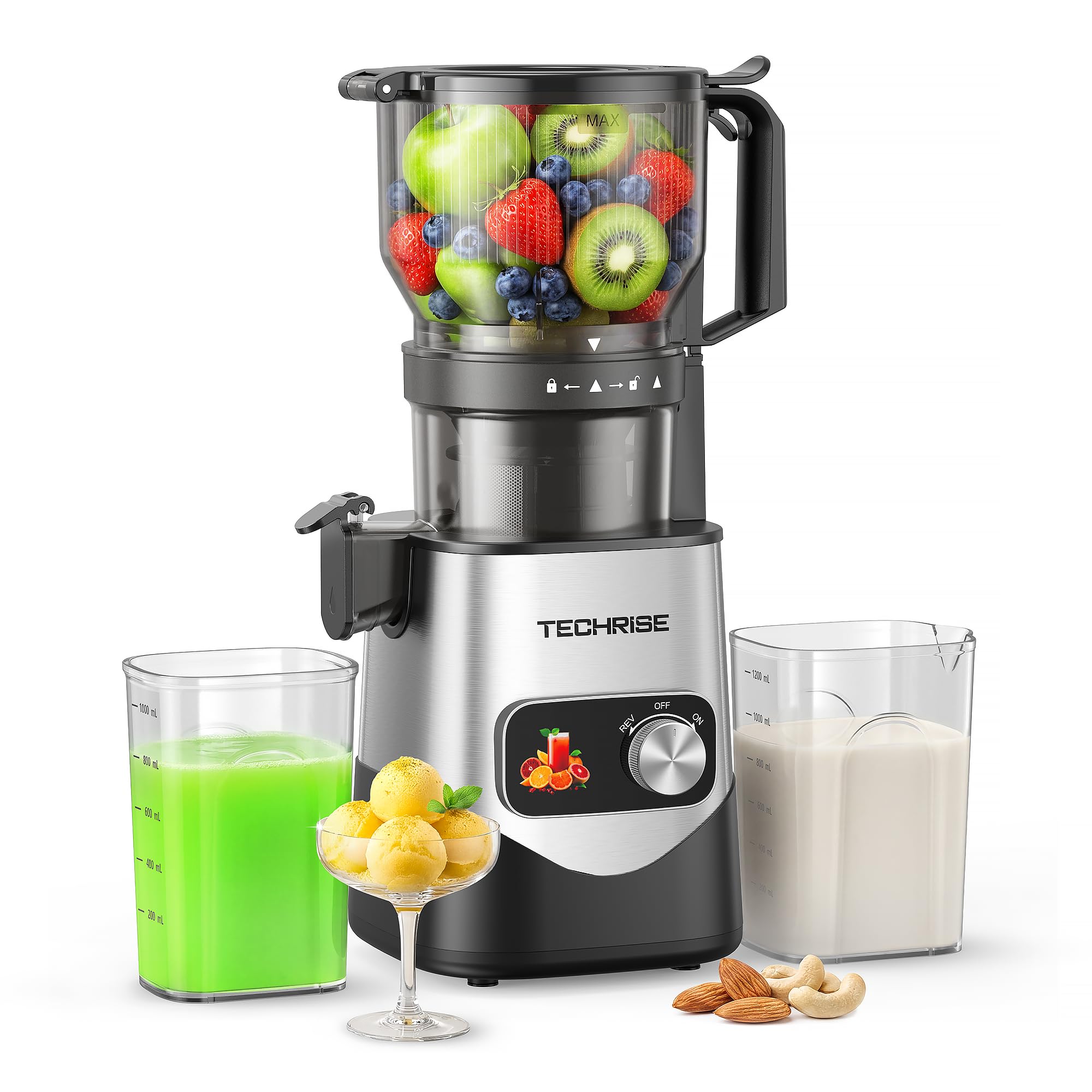 TechRise 3-in-1 Cold Press Juicer