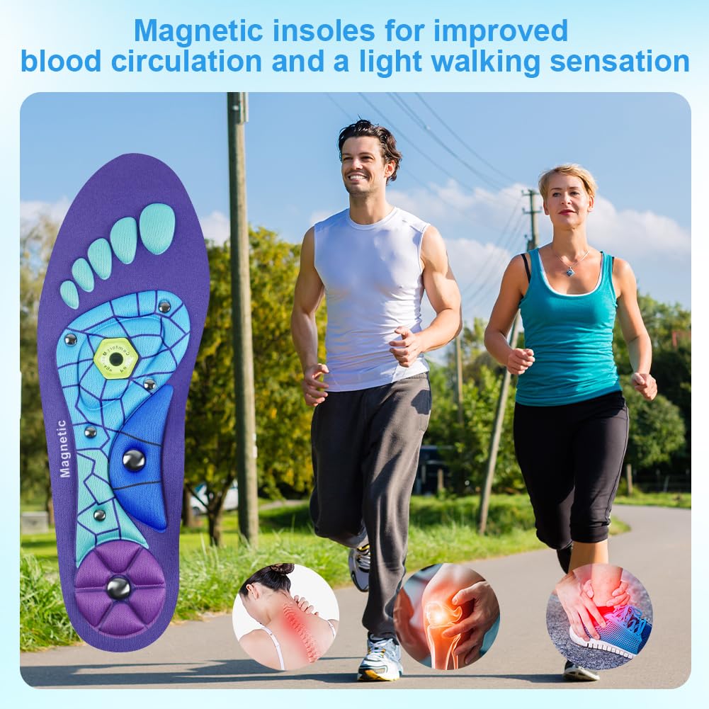 Plantillas Magneticas de Acupresión para Fascitis Plantar, Ortopedicas de Gel, Unisex 35-39