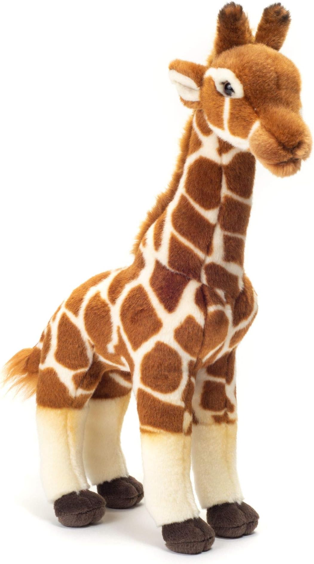 Teddy Hermann 90587 Standing Giraffe 38 cm Soft Toy | Lifelike design, carefully crafted details, from 18 months, washable, filling made with recycled polyester