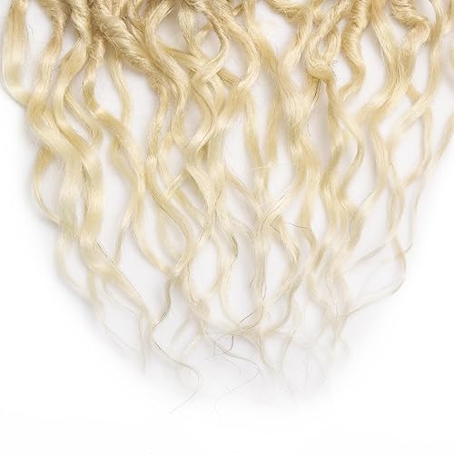 Miniatura 115 de 8 paquetes de rastas de cabello sintético de ganchillo de 18 pulgadas, rastas sintéticas bohemias con extremos rizados, cabello de ganchillo suave
