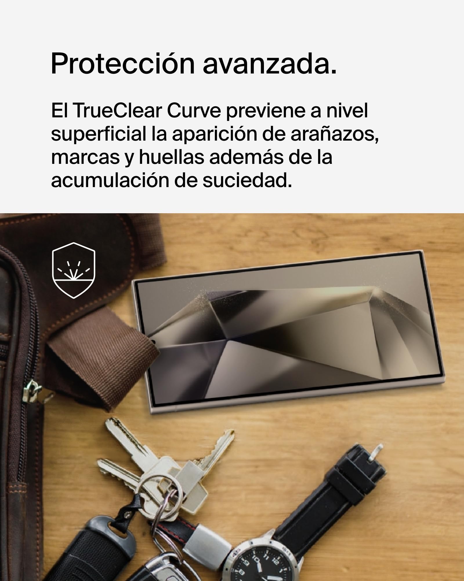 Belkin ScreenForce TrueClear Curve protector de pantalla para Samsung Galaxy S24 Ultra con cobertura de borde a borde, filtro de luz azul, aplicación sin burbujas con la bandeja de alineación fácil