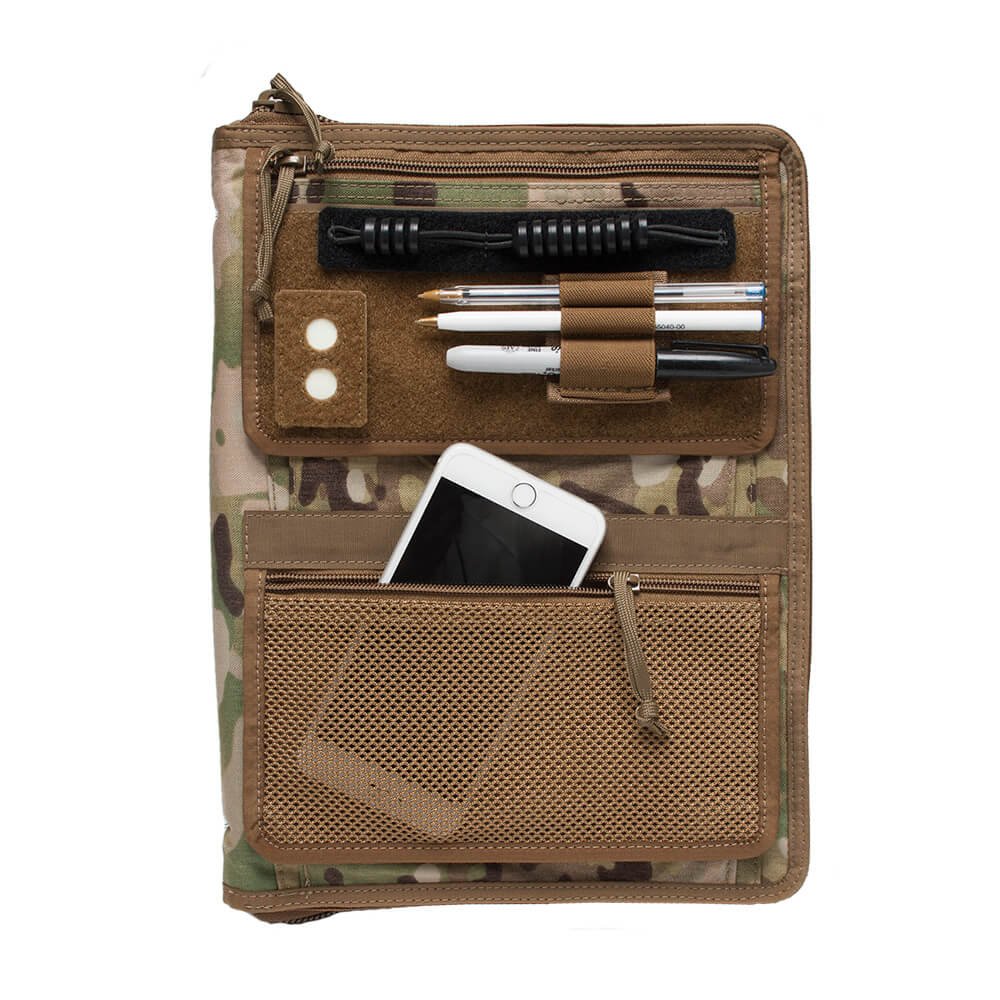 TACTICAL NOTEBOOK COVERS Tactical Admin Notebook Cover System | Zippered Map Case | Fits US Standard Size Paper 8.5” x 11” & A4 Notebooks | Durable