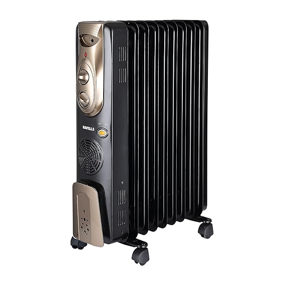 Havells OFR - 9Fin 2500-Watt PTC Fan Heater (Black)