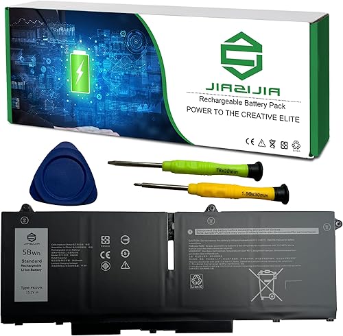 Miniatura 10 de WY9DX CPX-M3KCN 42Wh Laptop Battery Replacement for Dell Latitude 5420 5520 Precision 3560 Series Notebook 0WK3F1 WK3F1 Black 11.4V 3500mAh