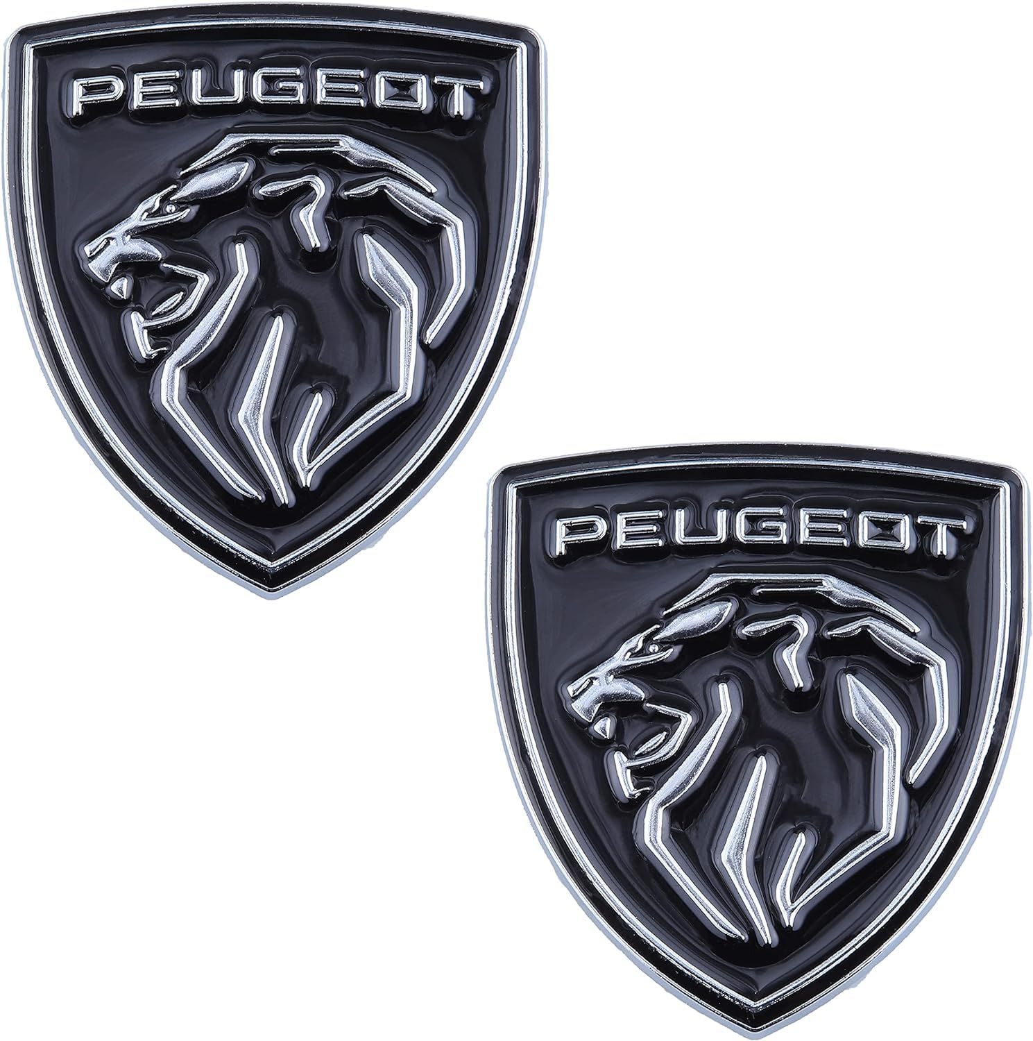 Lot De 4 Autocollants Logo Peugeot Lion - 4,5 Cm - Adhésif Haute Qualité Pour Carrosserie, Neuf