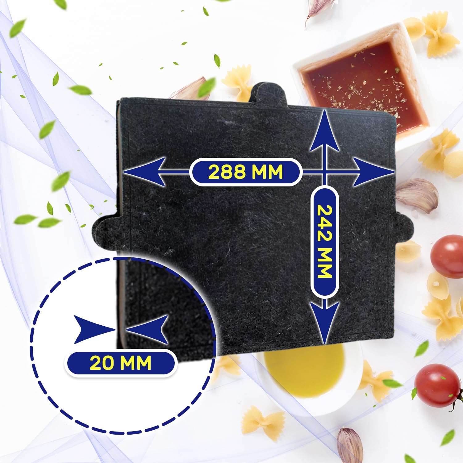4 Piezas Filtro Carbon Activo para Campana Extractora modelos DKF12-1 DKF121 288x242x20 mm con Código Original 06228731 para Miele - MONTERAL