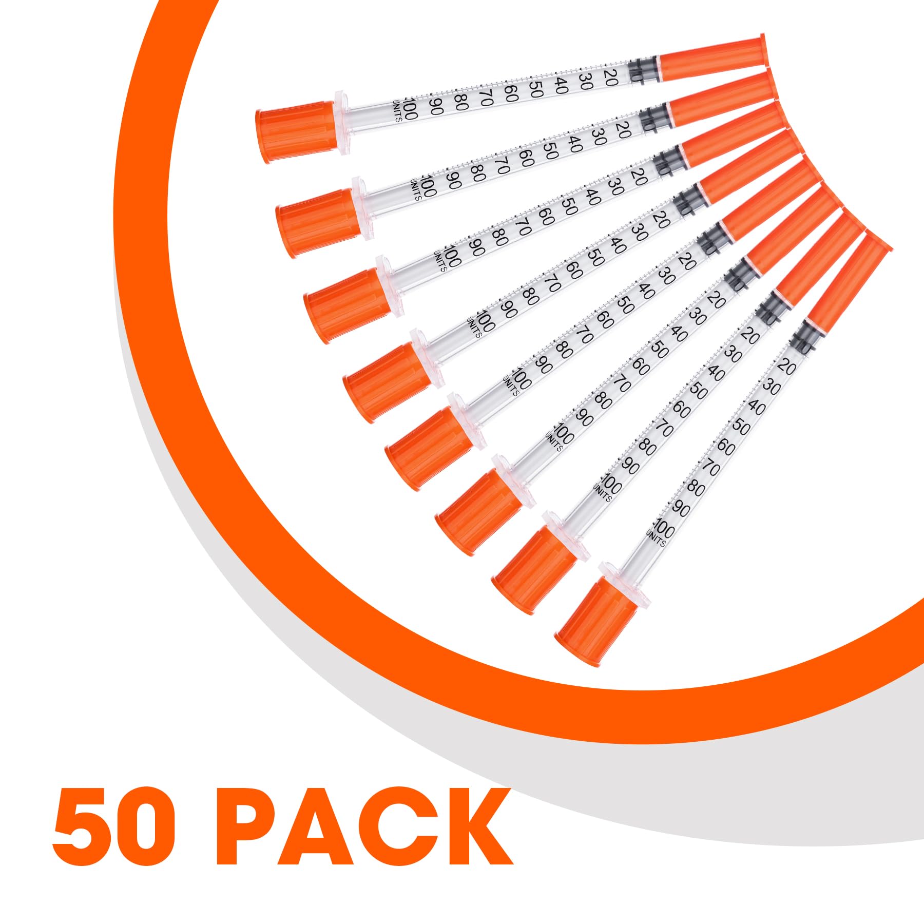 1ml Syringes, 30 Gauge 1/2 Inch (13mm), Pack of 50 — Amazon image 3