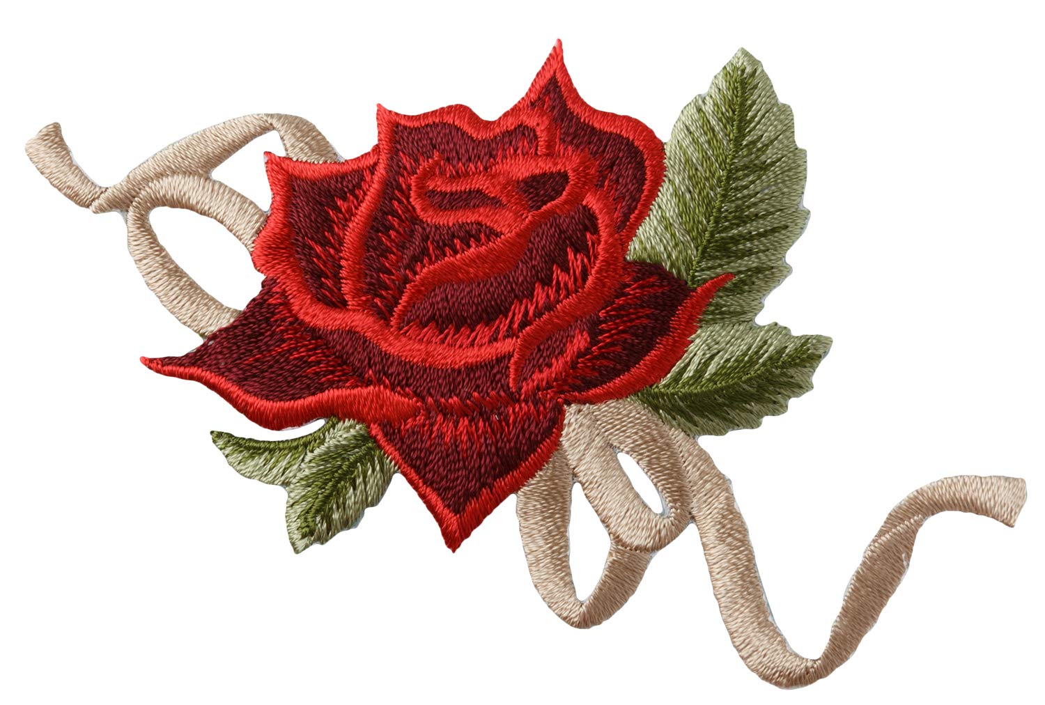 Applique à repasser rose rouge Simplicity réparer accroc vêtement sans couture 10x6cm