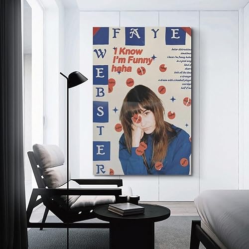Miniatura 3 de Faye Webster - Póster con texto en inglés "I Know I'M Funny Haha Music Album Cover Poster Wall Art Decor Pósters e impresiones en lienzo, pósteres