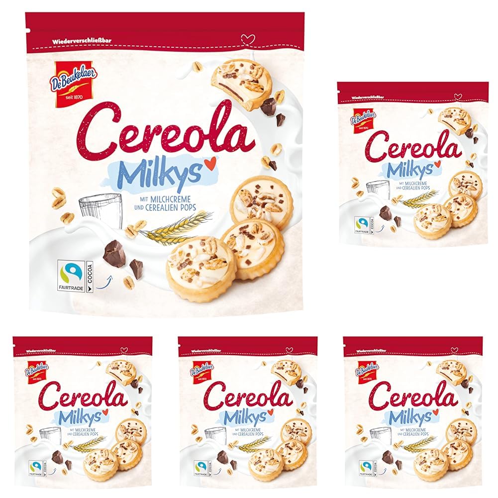 DeBeukelaer Cereola Milkys, 147 g (Packung mit 5)