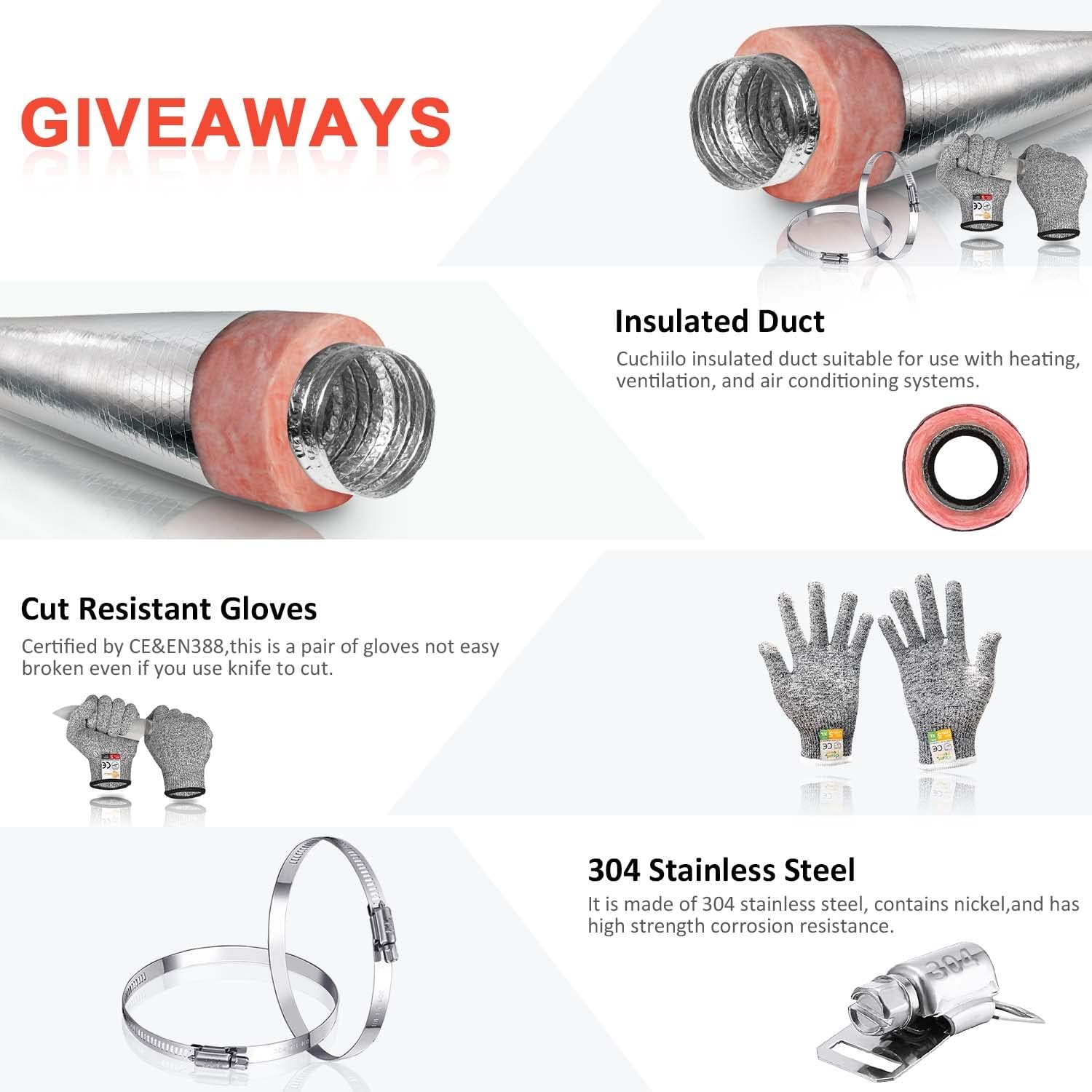 Inch Insulated Flexible Duct R6 Silver Jacket 25 Kenya Ubuy