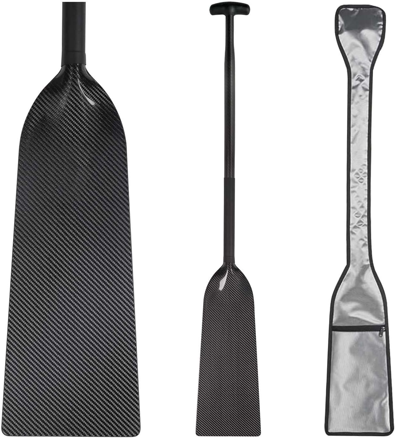 Dragon Boat Paddle Lightweight Full Carbon Fiber with Paddle Bag, 120CM/47 Inches, IDBF Approved