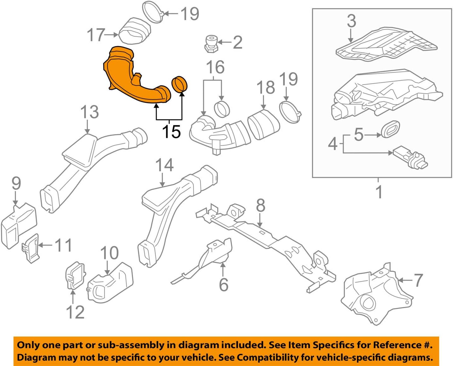 BMW 13-71-7-577-451 Filtered Air Duct, 1 Pack