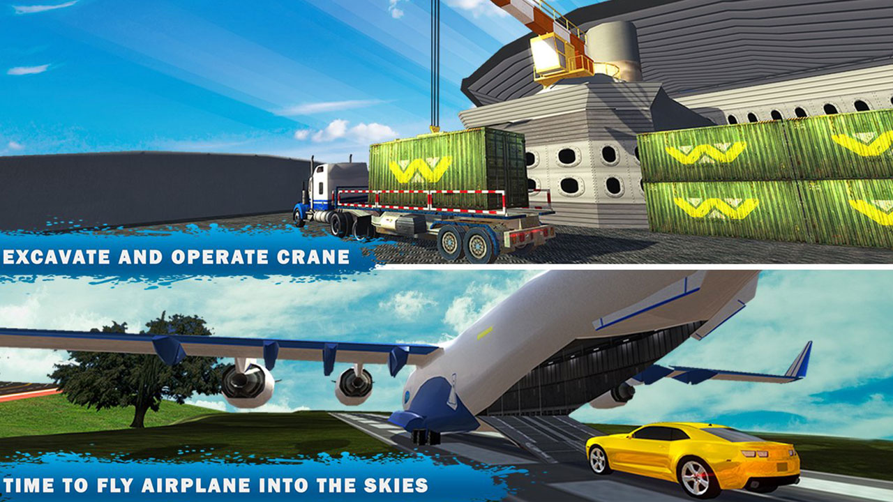 City Cargo Transporter Tycoon Ship Simulator 3D Real Euro Transporter Truck Driving Parking