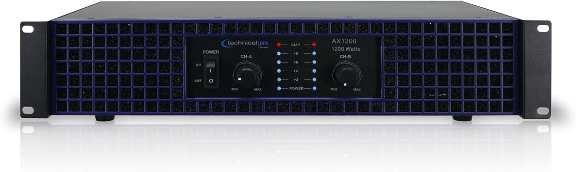 مكبر صوت الطاقة 2CH الاحترافي الفني Pro ax1200