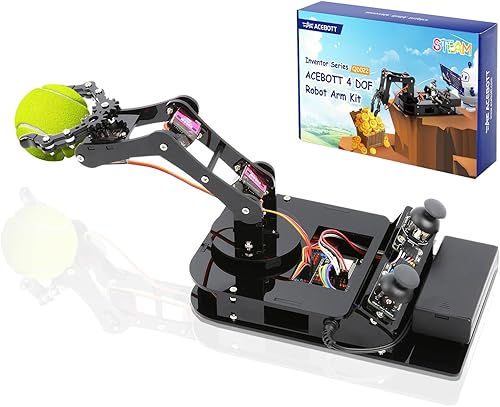 ACEBOTT 4 DOF ESP32 - Kit de brazo robótico para niños de 8 a 12 años, kit de robótica, aplicación de control remoto, juguetes de robot compatibles