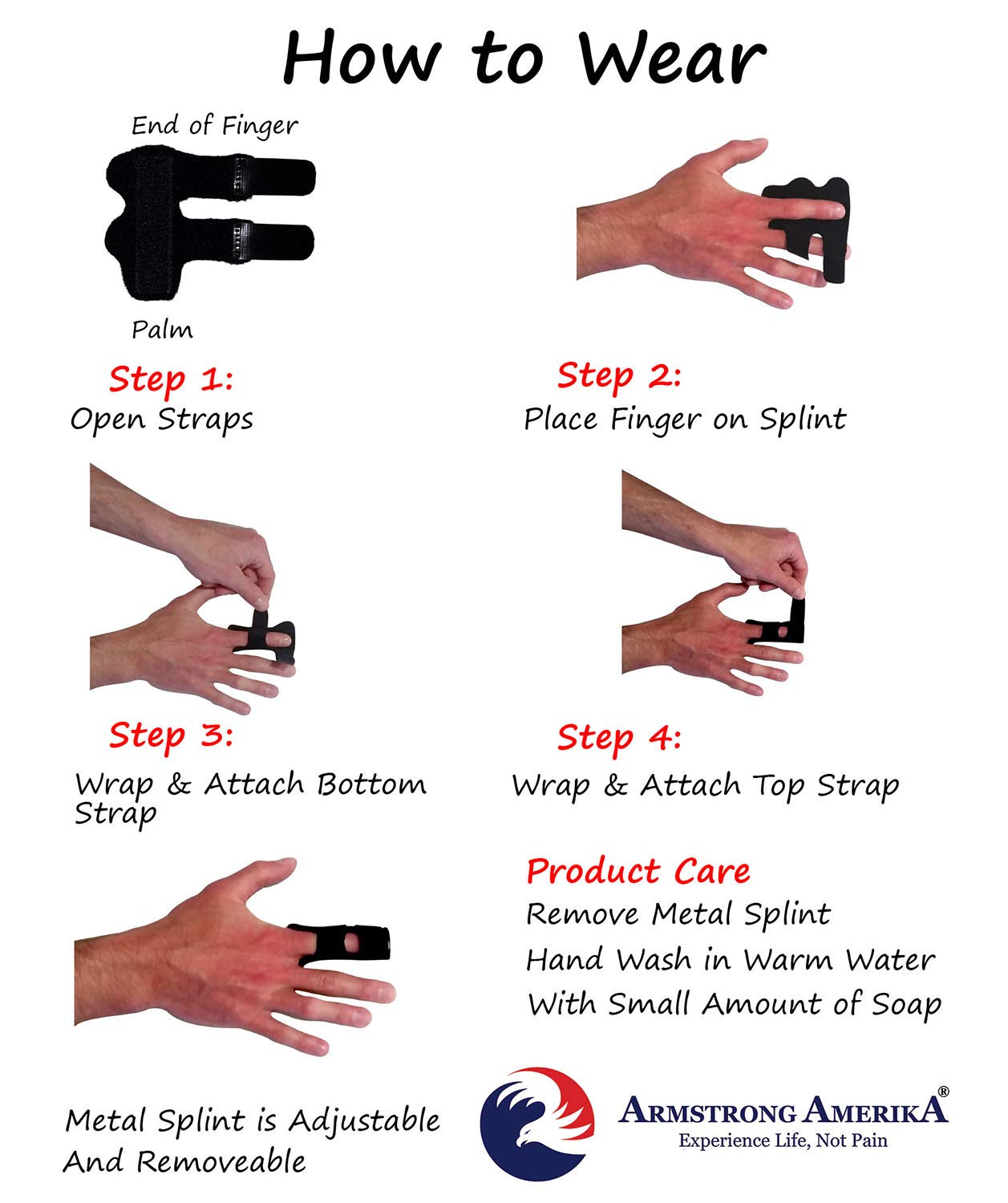Finger Brace Trigger Finger Splint Straighten Broken or Bent Fingers