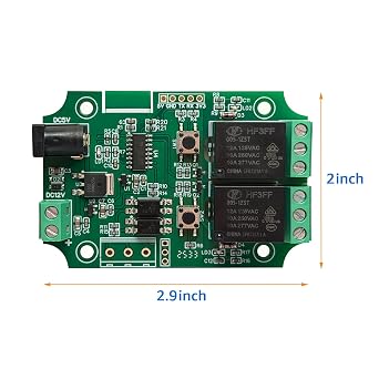 DSD TECH 2 Channels Bluetooth Relay Module for Remote Control Switch Compatible with iPhone and Android 4.3