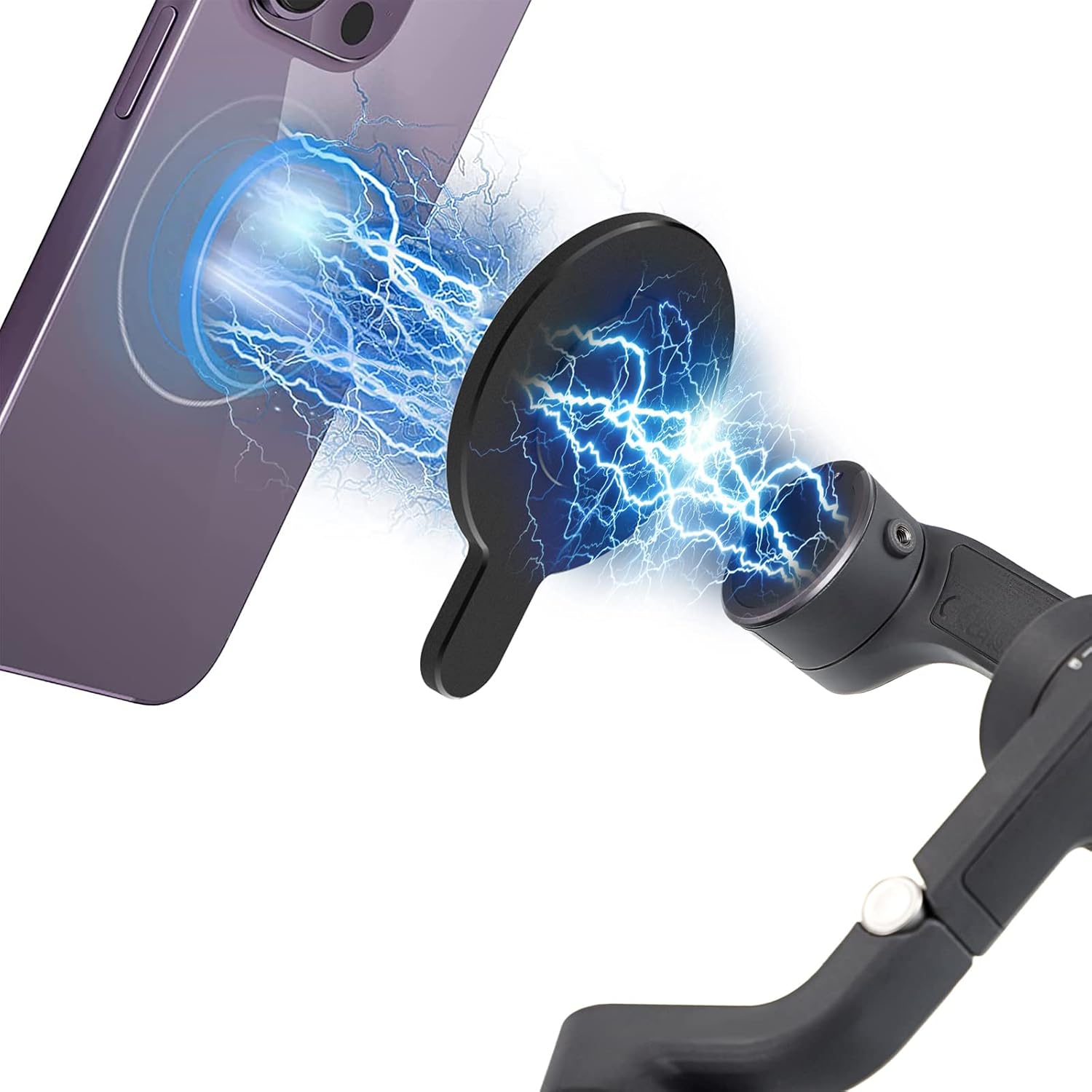 for DJI OM 6 Magsafe Adapter Ring Holder Phone Clamp, Compatible with Gimbal