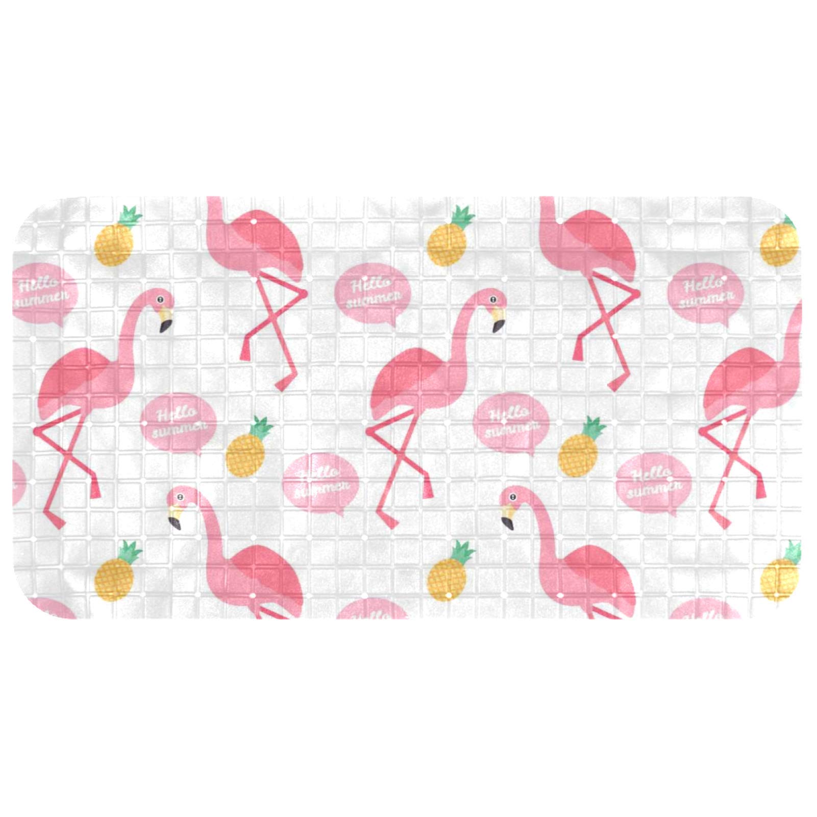Tapis de douche pour enfants Bennigiry flamant rose coloré