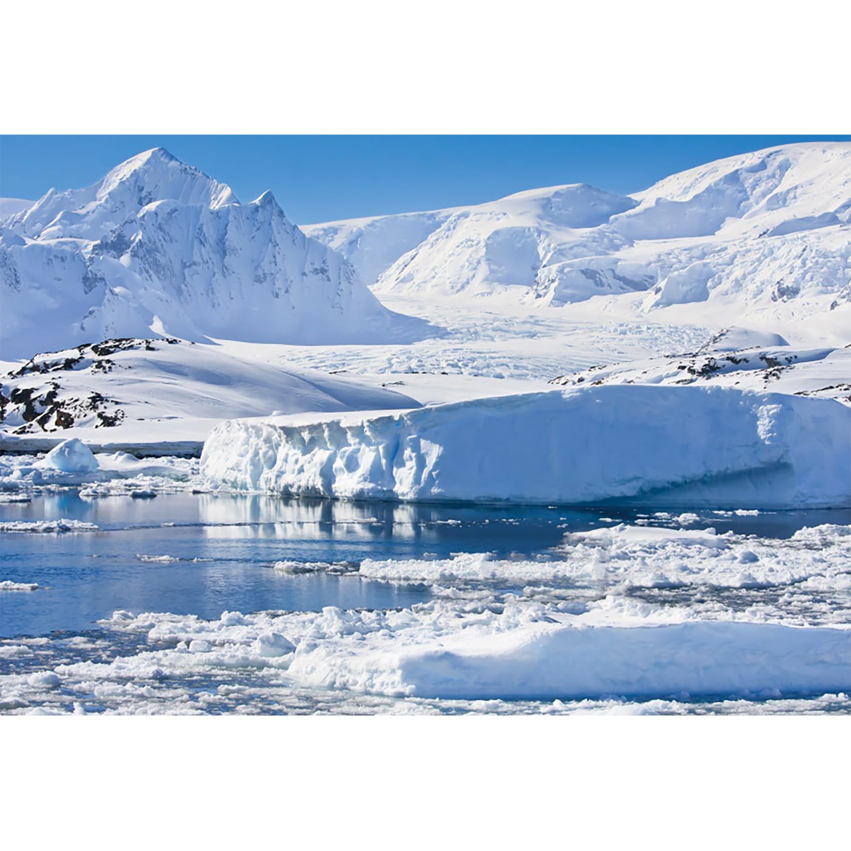 6x4ft Winter Glacier Landscape Backdrop Snow Mountain Clear River Winter Theme Birthday Photography Background Happy Xmas Party Banner Happy New Year