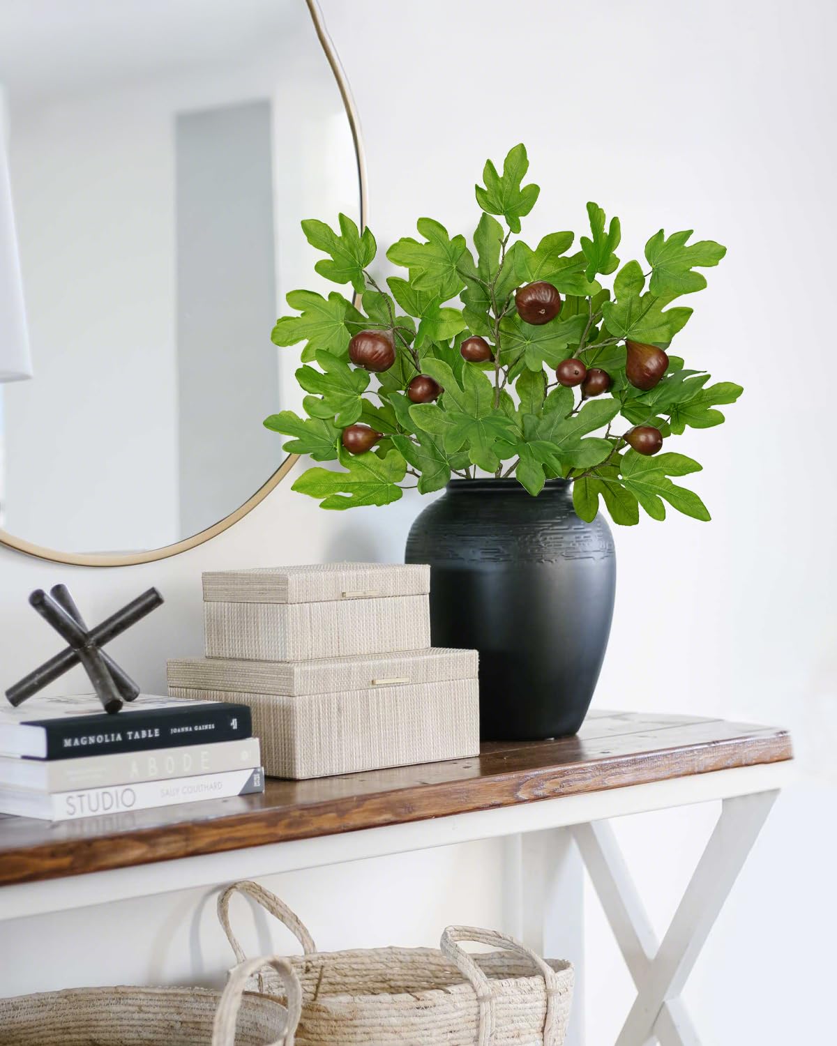 4 Steli Di Ficus Artificiali Per Decorazione - Rami Finti Alti 72 Cm Per Un Tocco Di Verde Senza Manutenzione - 3