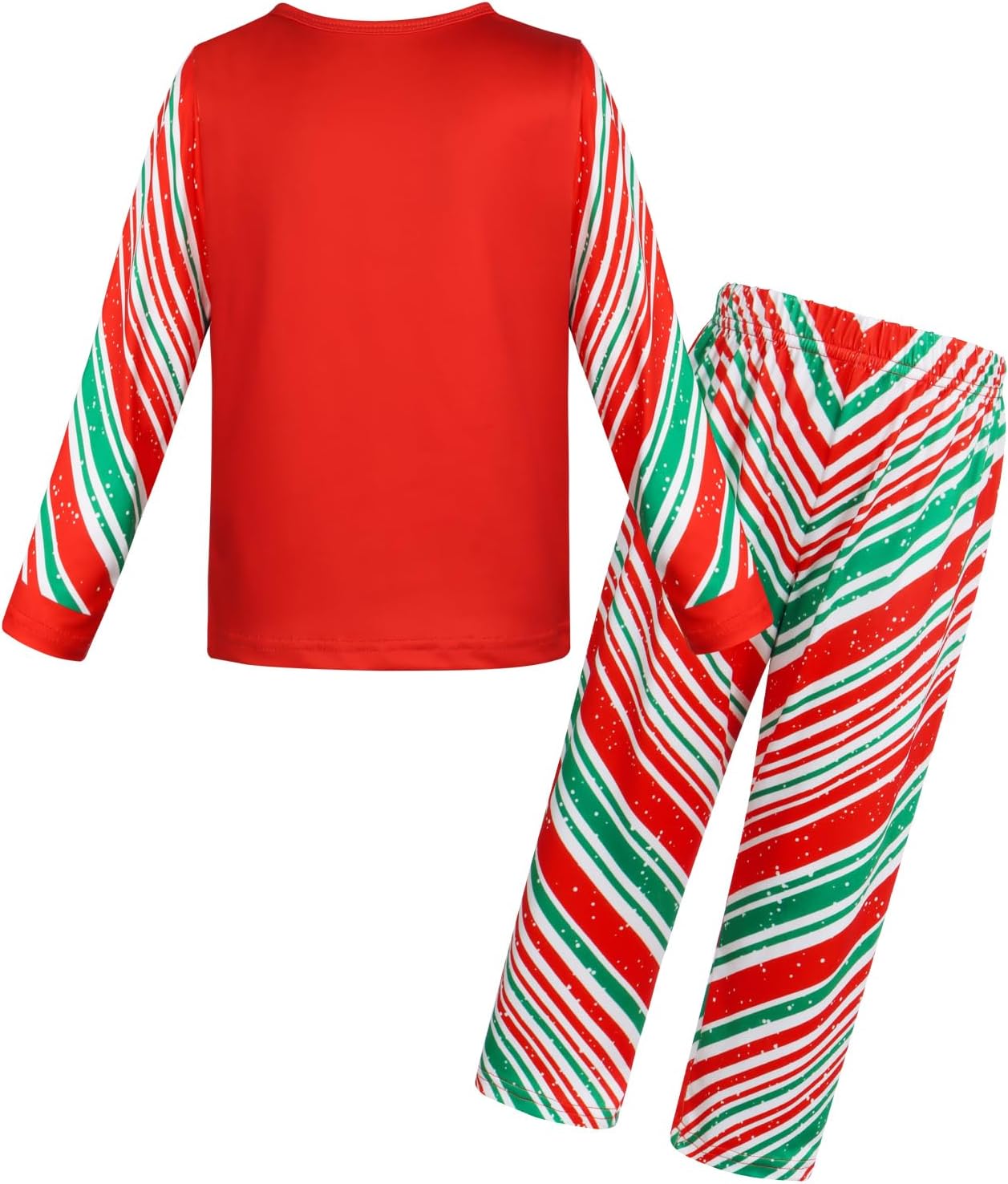 WonderBabe Little Girls Christmas Pajamas Toddler Long Sleeve Elf Pjs Set Kids Christmas Snowman Pattern Sleepwear - Image 3