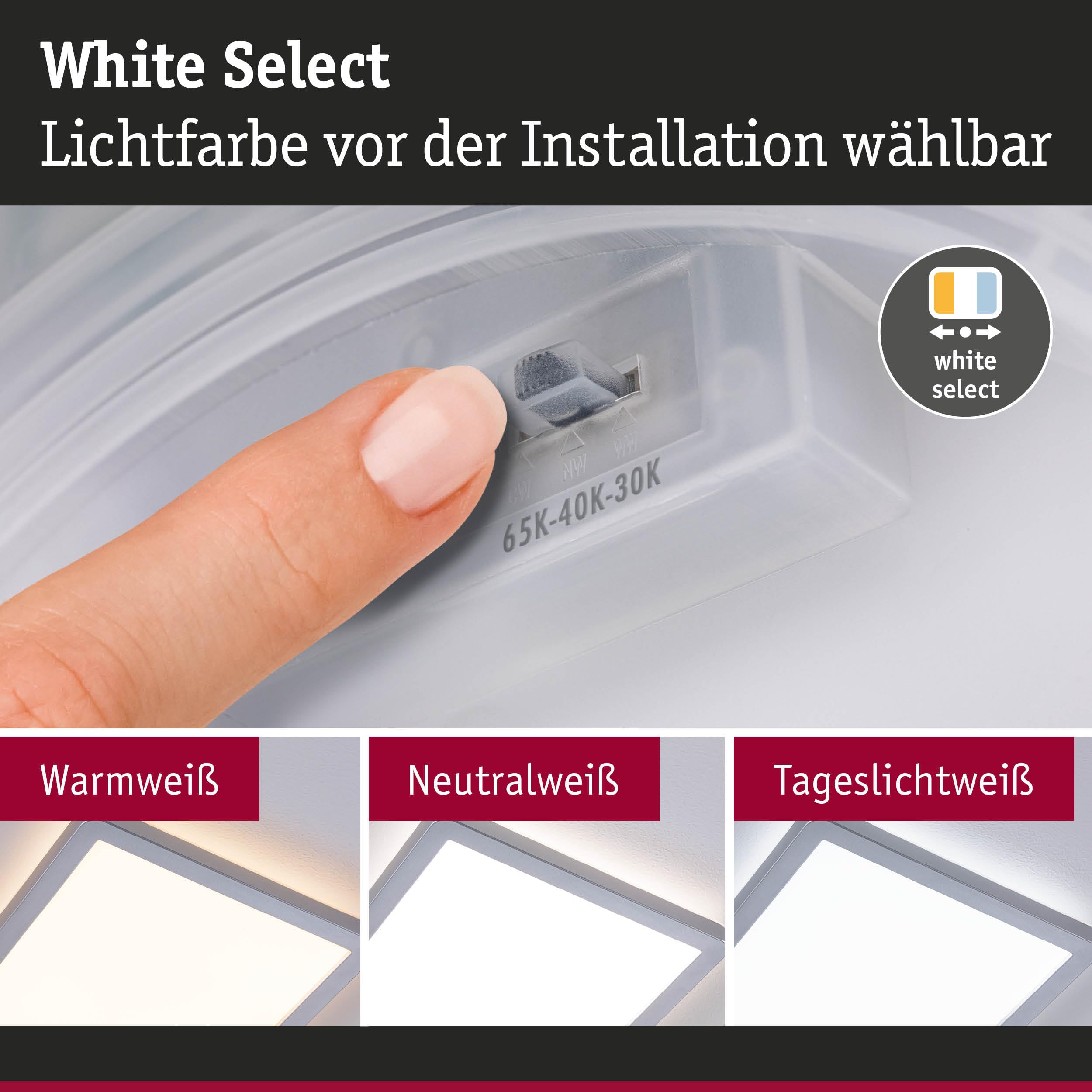 Paulmann LED Panel Atria Shine IP44 eckig 560x200 mm 15,2W 2030lm 3000-6500K Chrom matt 71312
