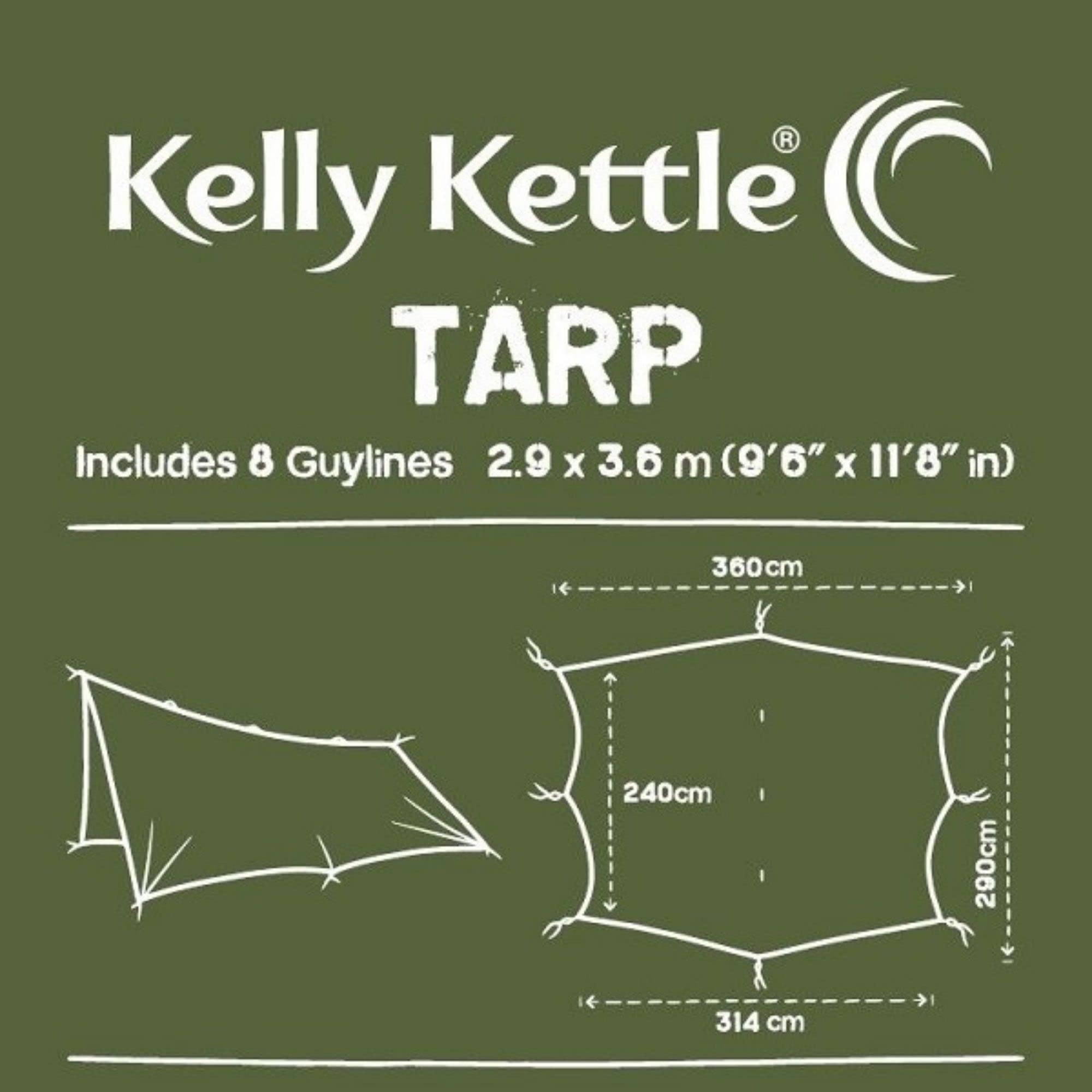 Kelly Kettle Waterproof Camping Tarp (Green Waterproof)