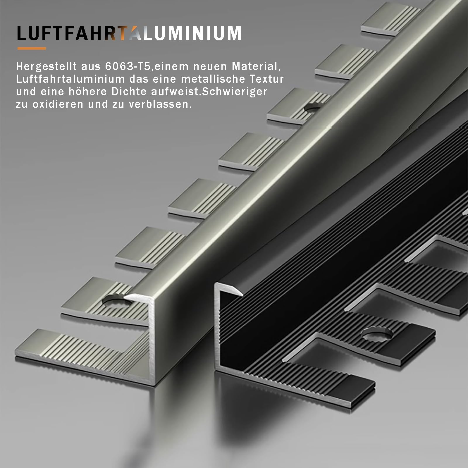 Wykończenie płytek Ochrona krawędzi szyny przejściowej Giętka listwa końcowa i wykończenie krawędzi anodowane aluminium do bezszwowych wykończeń podłóg i ścian