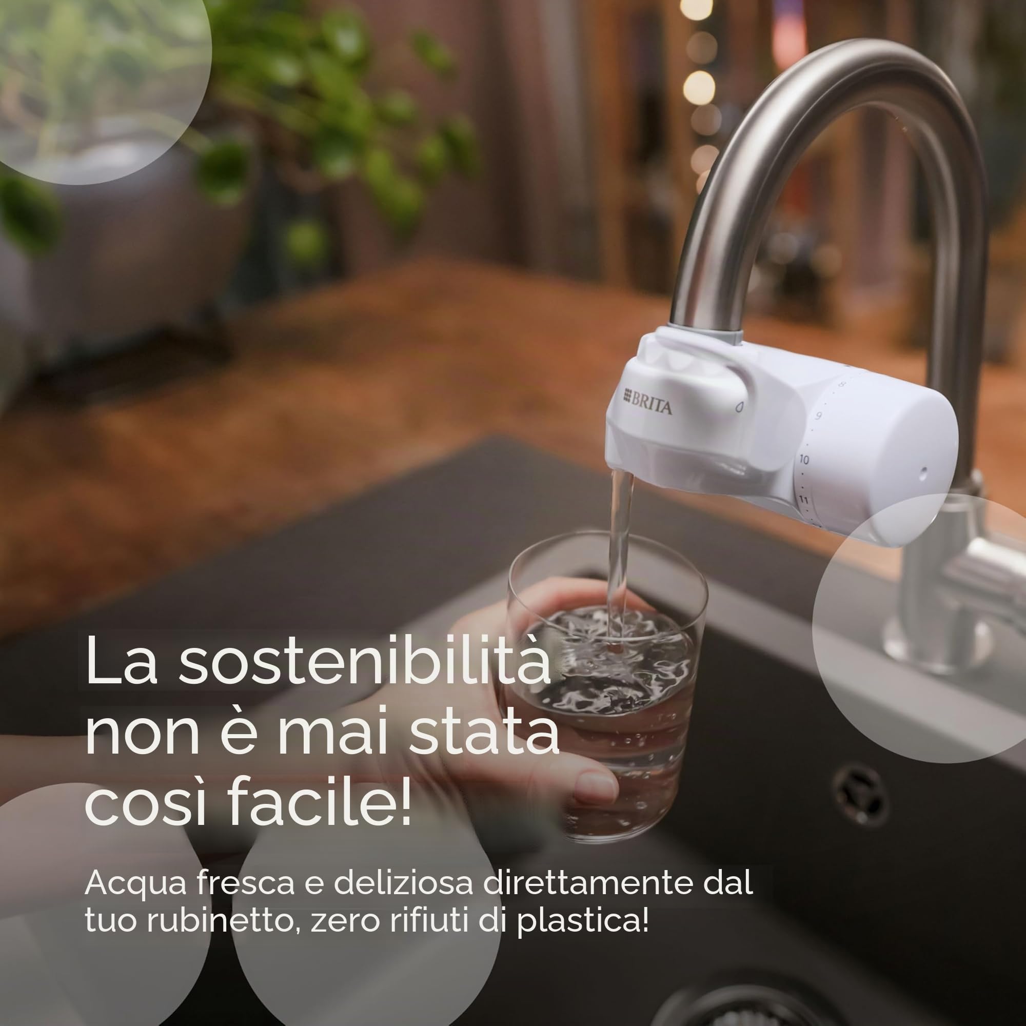 BRITA ON TAP V (600L) Cartuccia di ricambio per filtro dell'acqua - per acqua sostenibile e buon sapore, riduce micro particelle, PFAS, metalli pesanti e altre sostanze che alterano il gusto