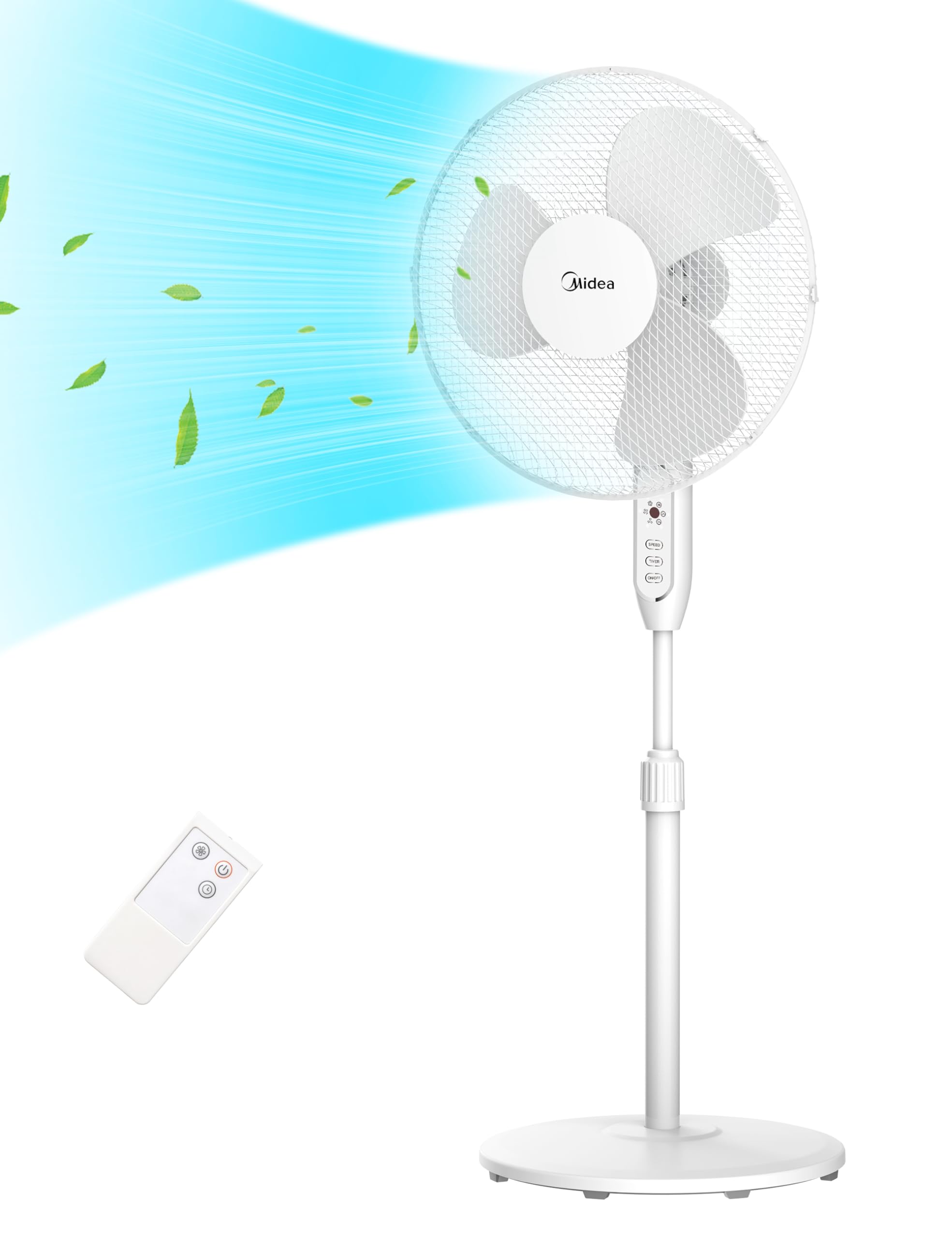 Ventilateur sur pied Midea pour stopper la chaleur sans aucun bruit