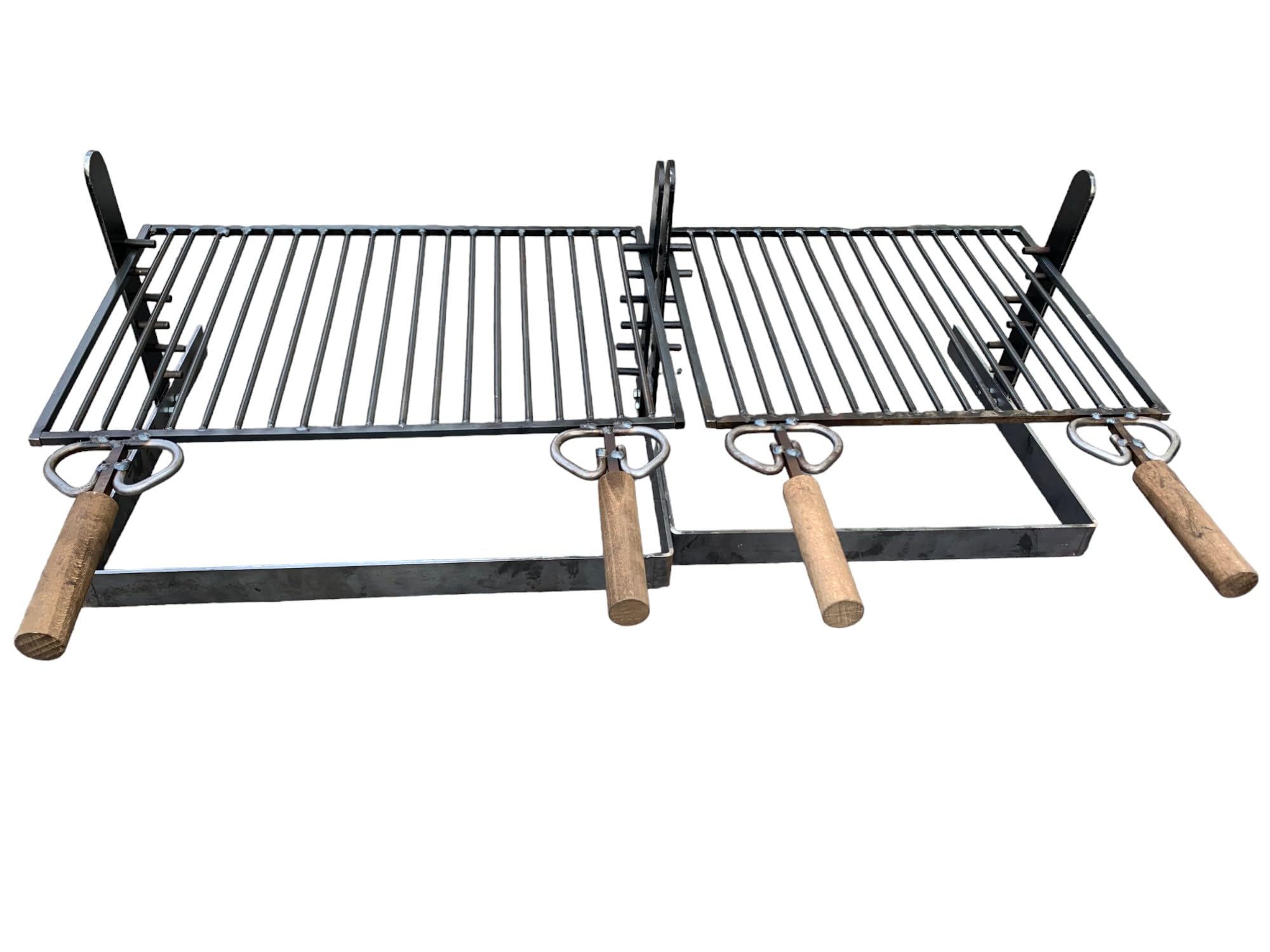 Griglia Per Barbecue Max In Ferro 50cm | Bistecchiera Regolabile Con Manici In Legno | Per Esterno E Camino - Foto 2