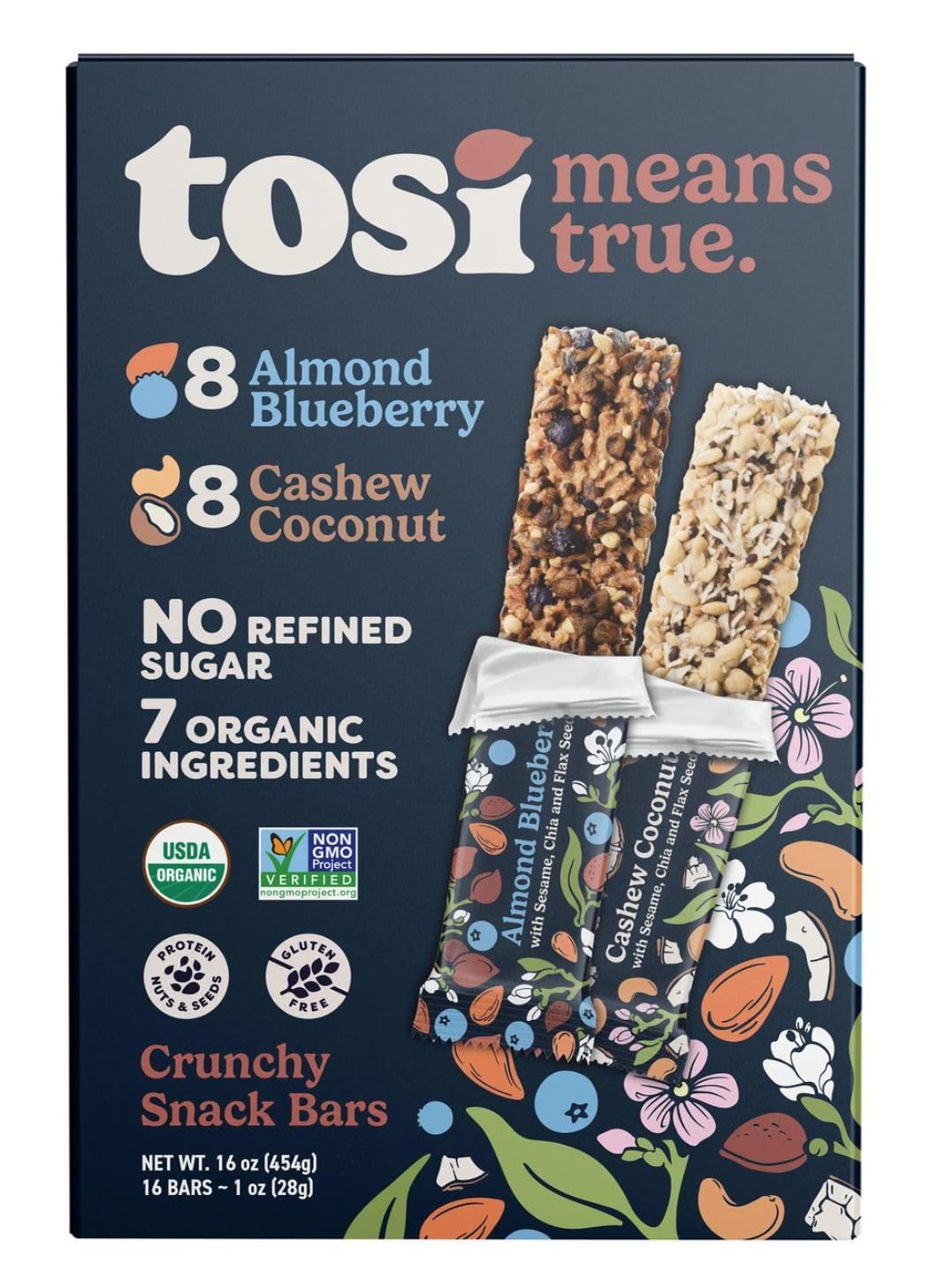Tosi Organic Snack Bar Variety Pack 16/1 oz