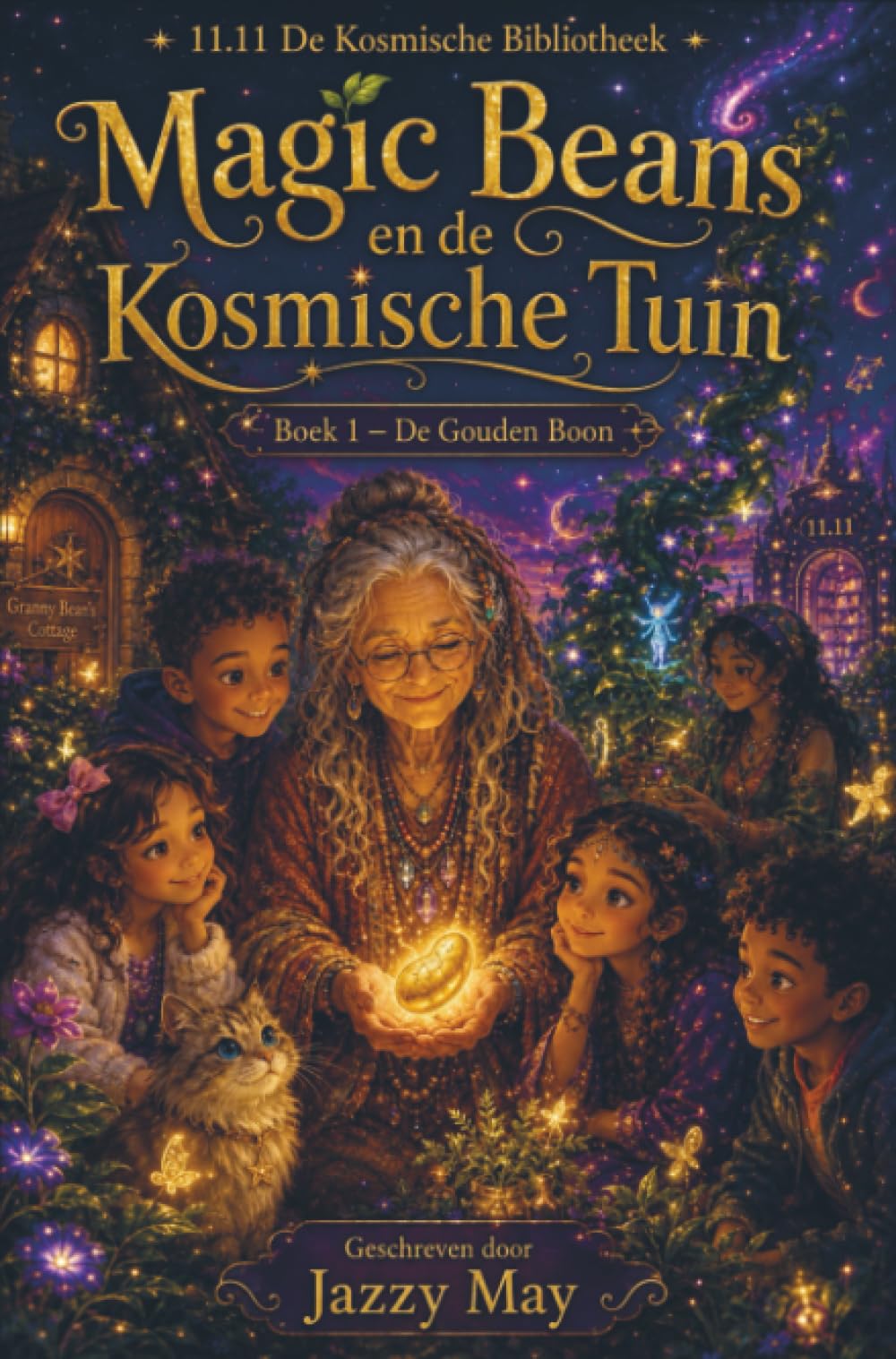 Magic Beans en de Kosmische Tuin Boek 1 — De Gouden Boon: 11.11 De Kosmische Bibliotheek