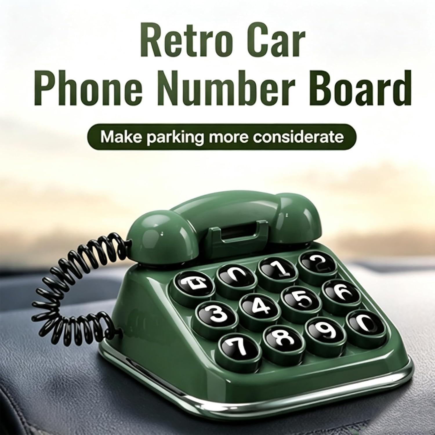 Temporary Car Parking Card Number Plate Telephone Design Stop Gadgets image 4