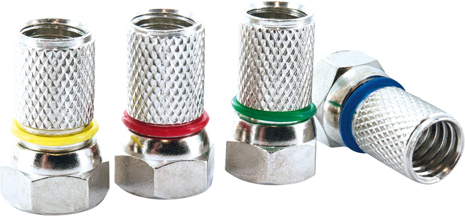 SCHWAIGER 555 Sistema SAT Set satellitare Parabola Quad LNB digitale 8x F-plug 7mm Antenna SAT in alluminio Set completo Mattone rosso 74,5 x 84,5 cm