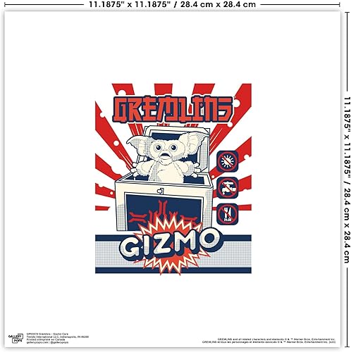 Miniatura 6 de Trends International Gallery Pops Gremlins - Arte de pared Gizmo Care, versión sin marco, 12 x 12 pulgadas